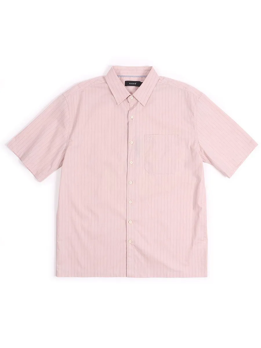OASIS Men's Short sleeve Shirt Pink OASIS Men's Short sleeve Shirt Pink