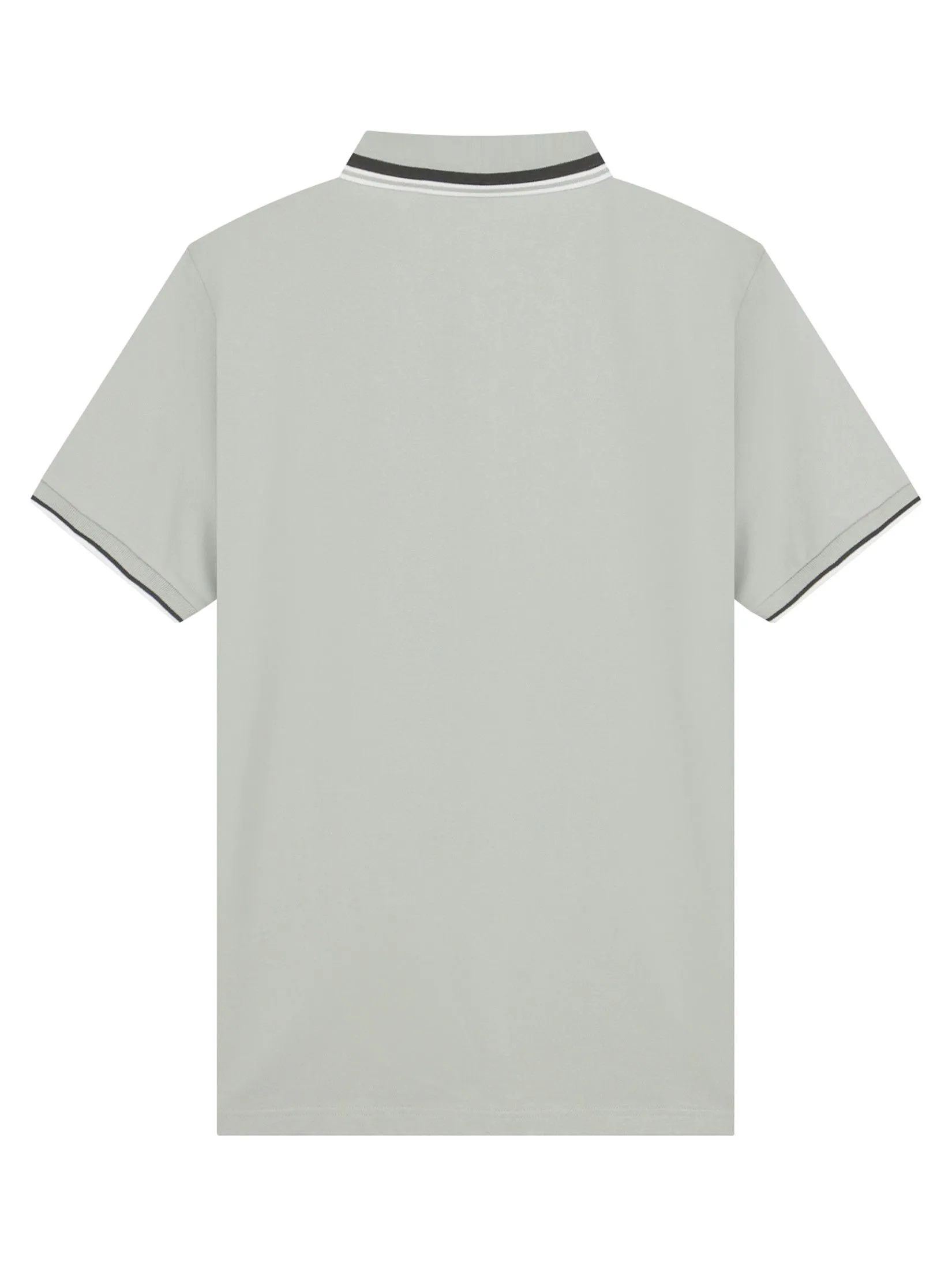 GIORDANO Men's Slim Embroidery Bold Polo (Signature) Pale Pine Grey GIORDANO Men's Slim Embroidery Bold Polo (Signature) Pale Pine Grey