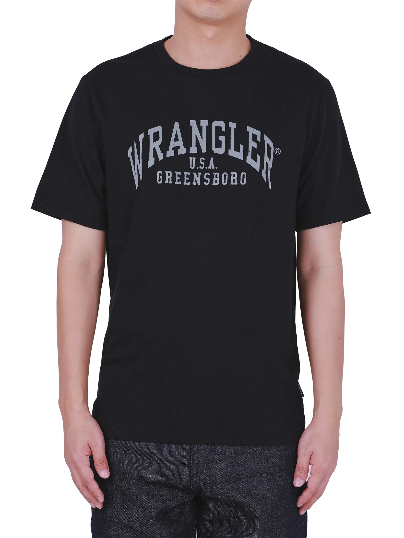 WRANGLER Men s Tee Short Sleeve Everyday with Wrangler Collection Regular Fit Black WRANGLER Men s Tee Short Sleeve Everyday with Wrangler Collection Regular Fit Black