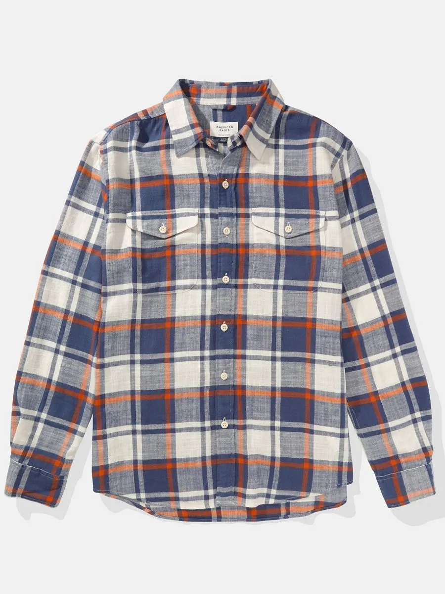 American Eagle MEN CF CSC SALVADOR TWILL FLANNEL 510 BLUE HAVEN American Eagle MEN CF CSC SALVADOR TWILL FLANNEL 510 BLUE HAVEN