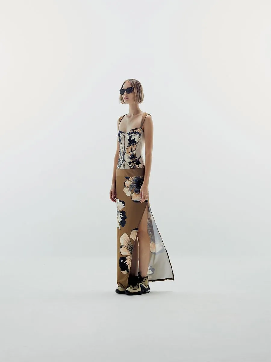 Blackdog BKK Women Multicolor calla print maxi dress Blackdog BKK Women Multicolor calla print maxi dress