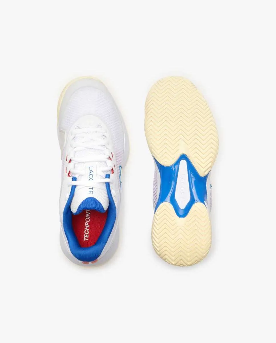 LACOSTE Women’s Tech Point Tennis Shoes White LACOSTE Women’s Tech Point Tennis Shoes White