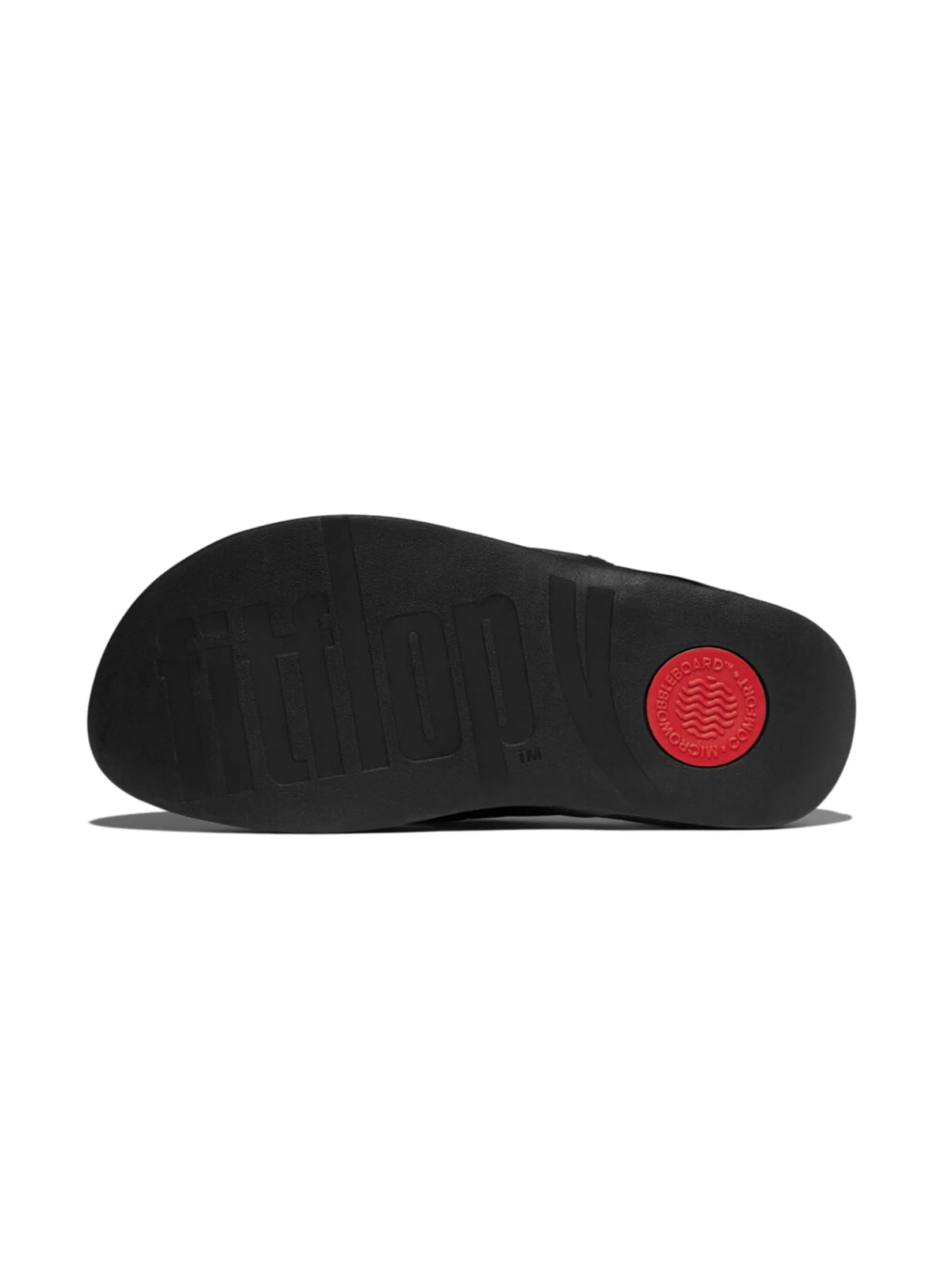 FitFlop™ MEN'S SURFER LEATHER/MESH TOE-POST BLACK FitFlop™ MEN'S SURFER LEATHER/MESH TOE-POST BLACK