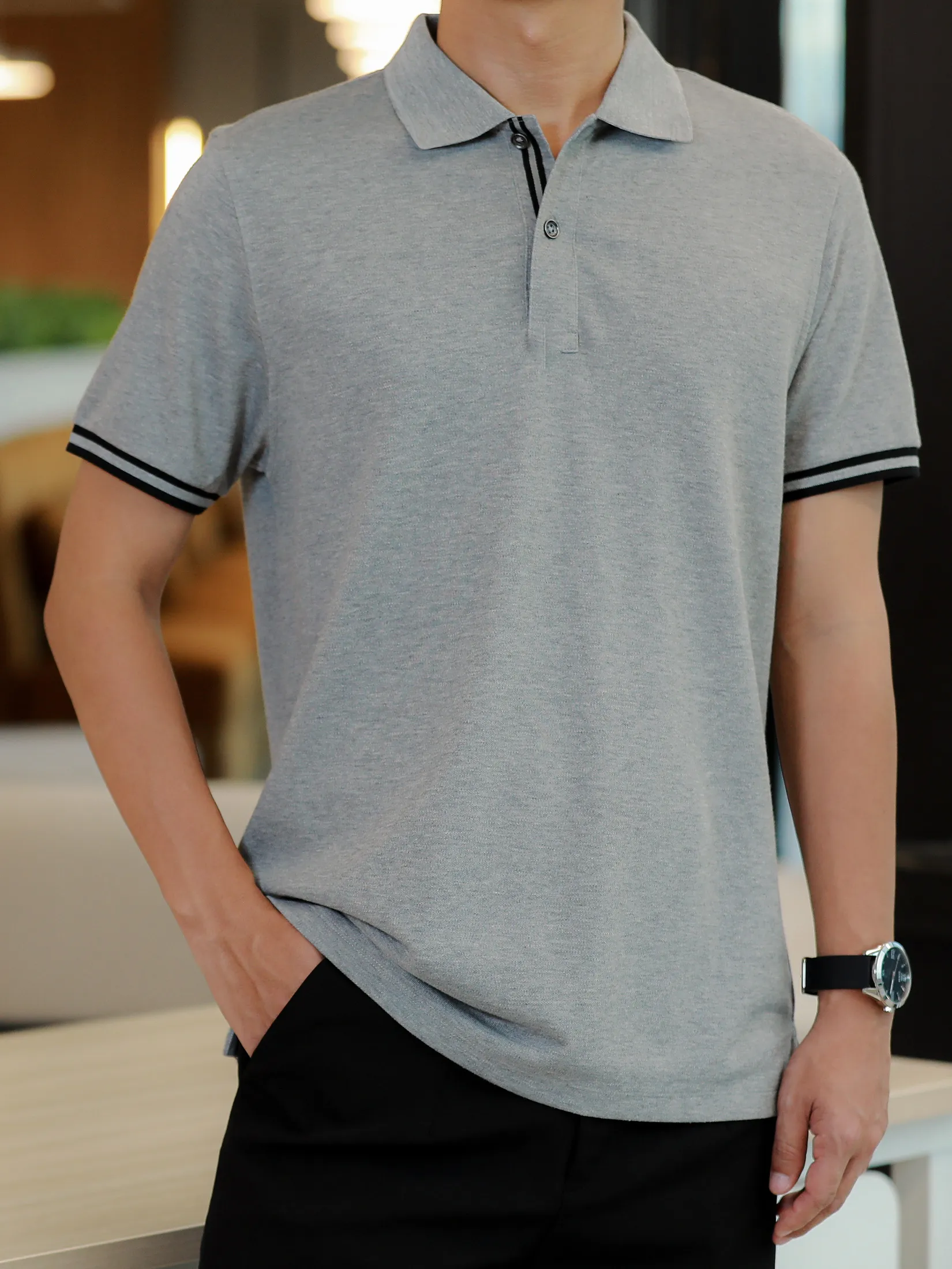 JOCKEY UNDERWEAR Men s AFFORDABLE POLO SHORT SLEEVE GREY JOCKEY UNDERWEAR Men s AFFORDABLE POLO SHORT SLEEVE GREY
