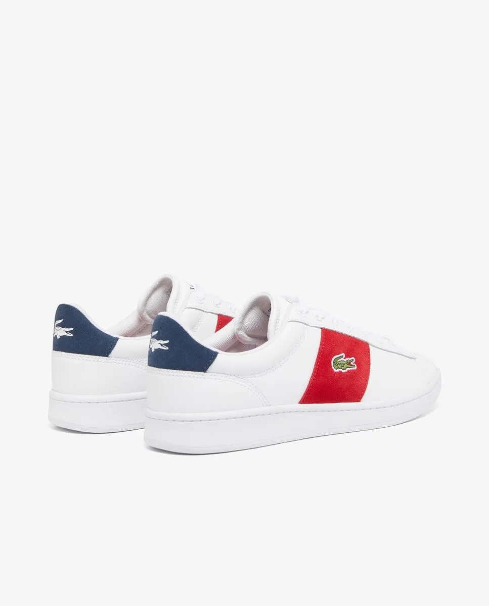 LACOSTE Men’s Carnaby Set CGR Bar Leather Sneakers White LACOSTE Men’s Carnaby Set CGR Bar Leather Sneakers White