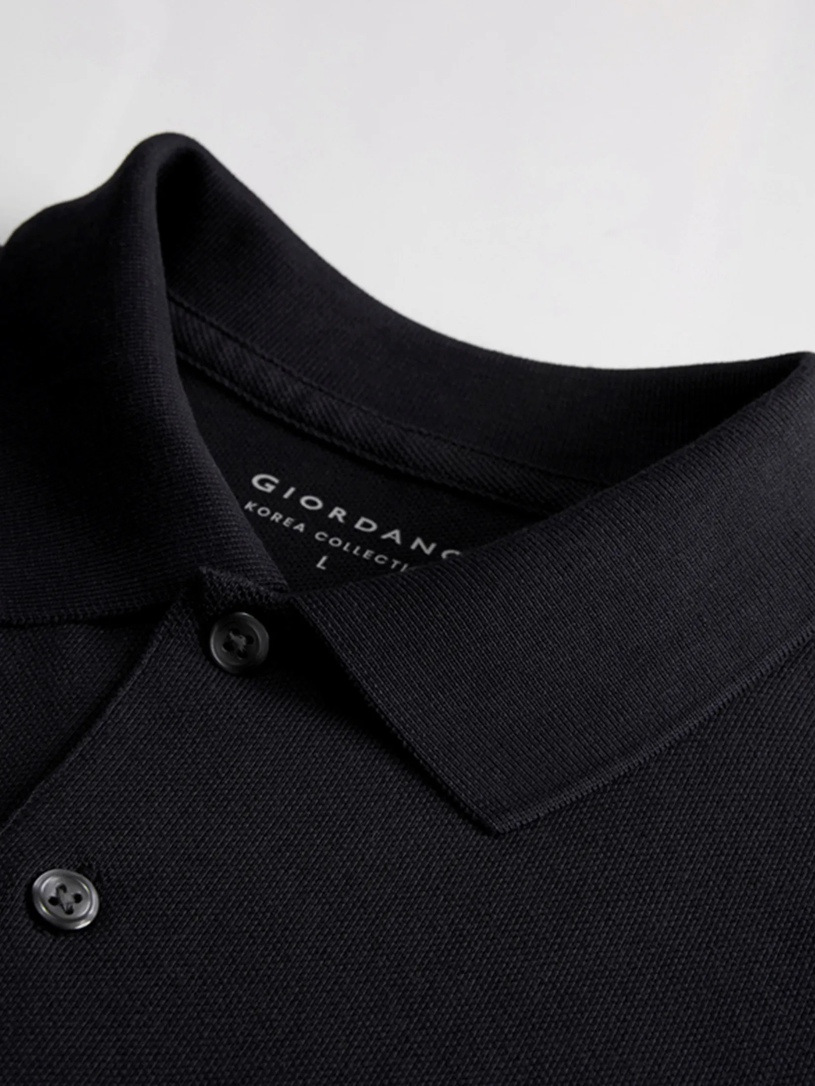 GIORDANO Men s Online Exclusive Pique Polo Shirt (Korea) Black GIORDANO Men s Online Exclusive Pique Polo Shirt (Korea) Black