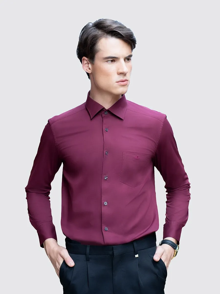 ARROW SPANDEX LONG SLEEVE SHIRT Smart Fit Maroon Color ARROW SPANDEX LONG SLEEVE SHIRT Smart Fit Maroon Color