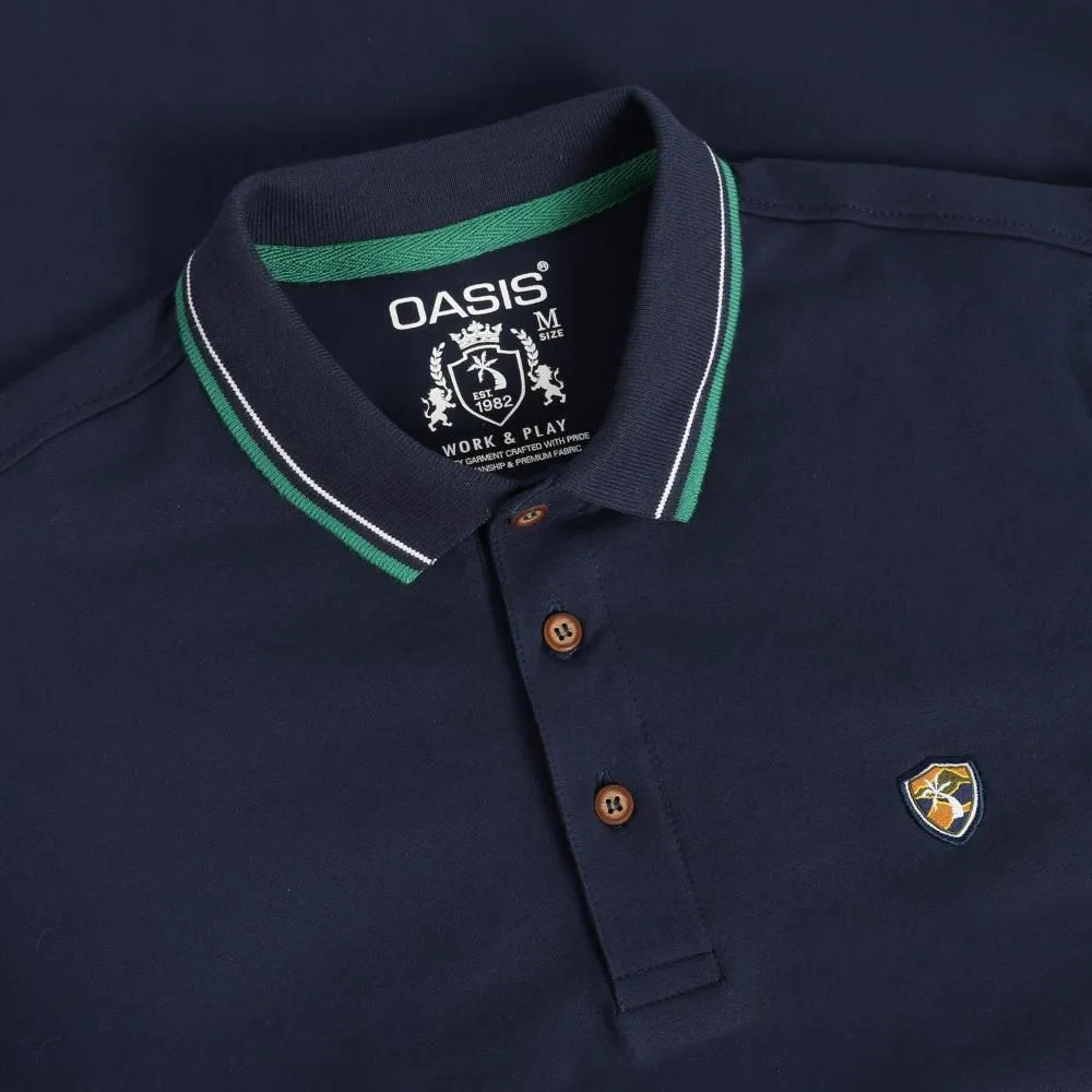 OASIS Men's Polo Shirt Navy Blue OASIS Men's Polo Shirt Navy Blue