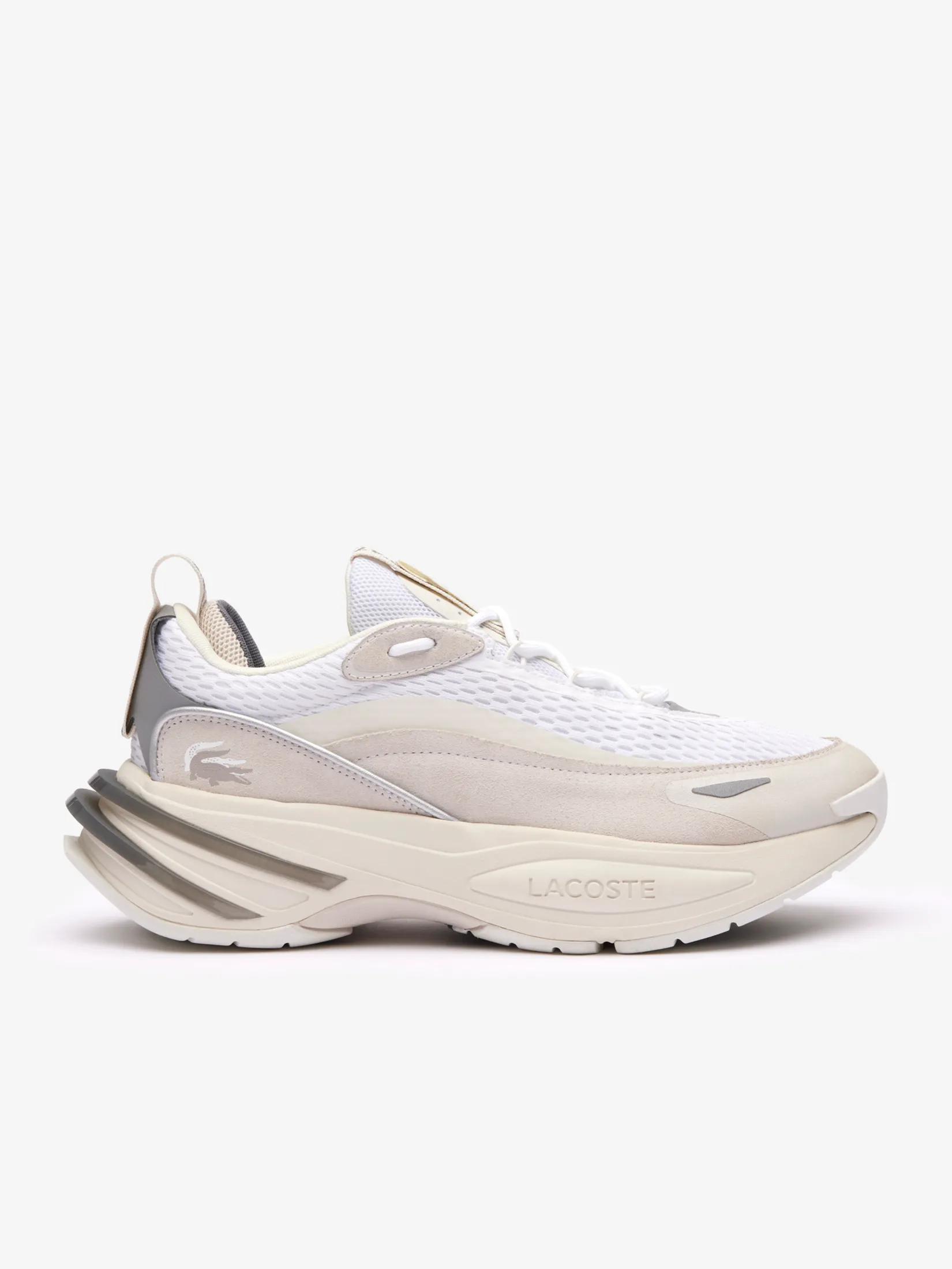 LACOSTE Men’s Lacoste Odyssa Textile Trainers White LACOSTE Men’s Lacoste Odyssa Textile Trainers White
