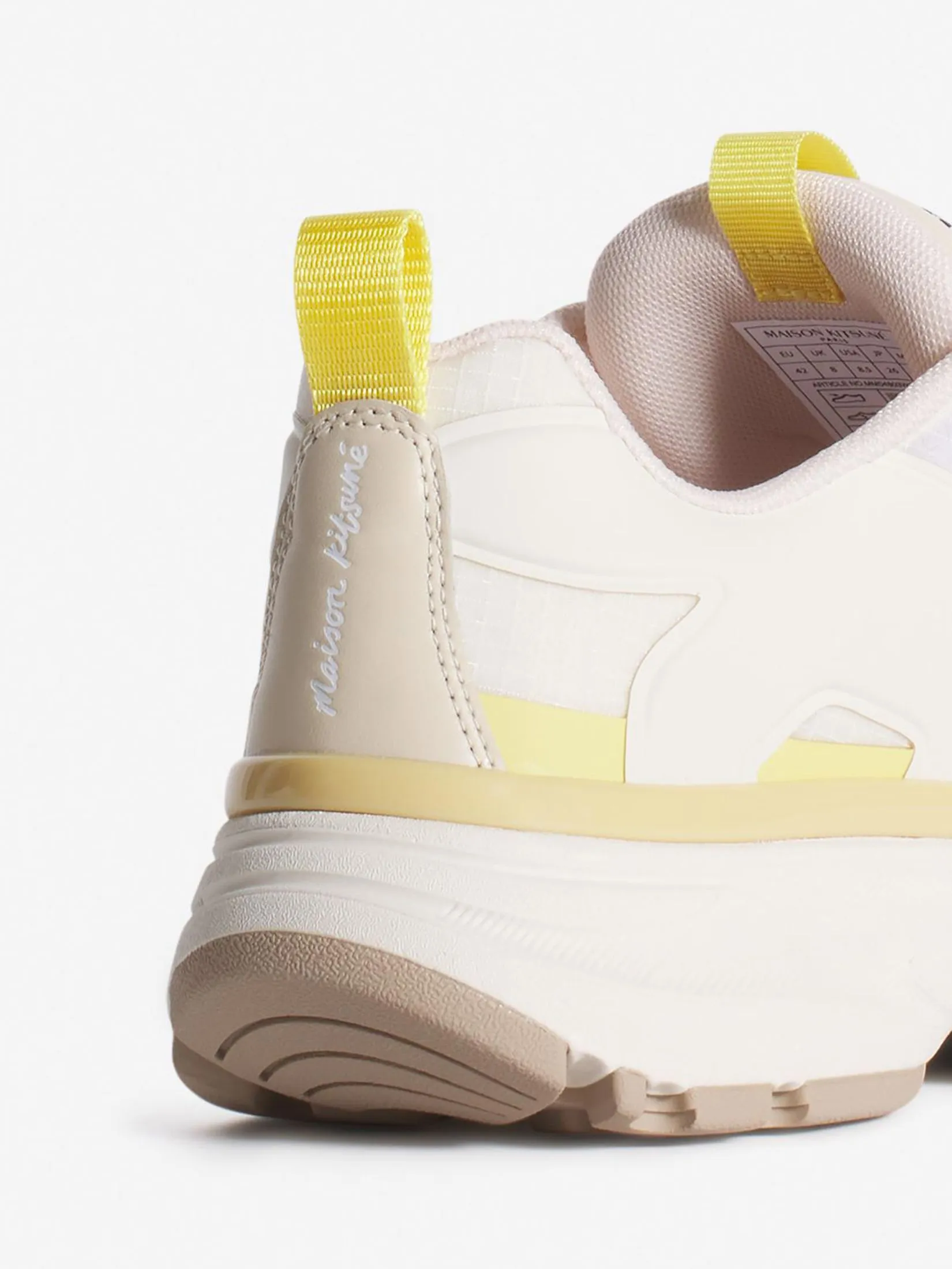 MAISON KITSUNE Men Sneakers Sora Runners Sun Kiss/Tournesol/Latte MAISON KITSUNE Men Sneakers Sora Runners Sun Kiss/Tournesol/Latte