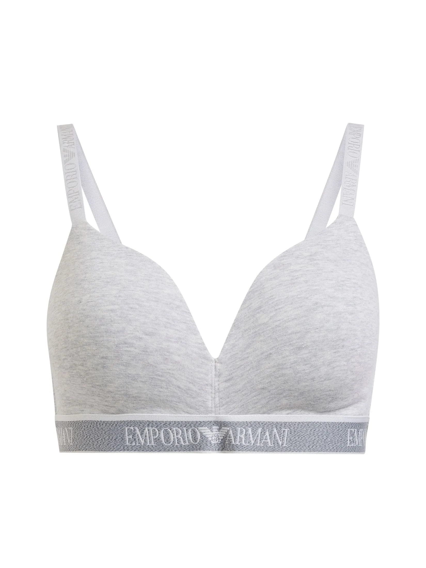 EMPORIO ARMANI Women Bra Padded Triangle FW25 O8002 Warm Grey Melange EMPORIO ARMANI Women Bra Padded Triangle FW25 O8002 Warm Grey Melange