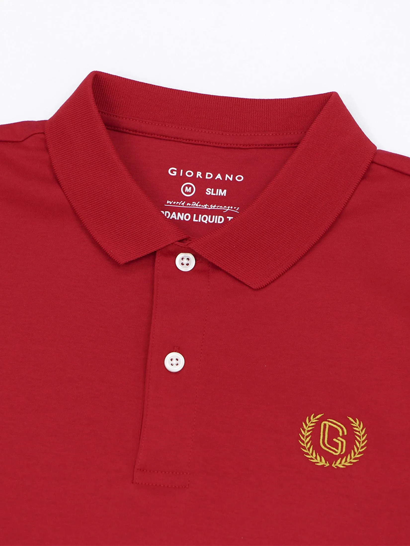 GIORDANO Men's Liquid Touch Polo Haute red GIORDANO Men's Liquid Touch Polo Haute red