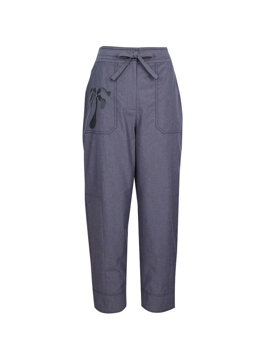 Shaka Woman Pants Sea Sun Sand Chambray Cargo Navy Shaka Woman Pants Sea Sun Sand Chambray Cargo Navy
