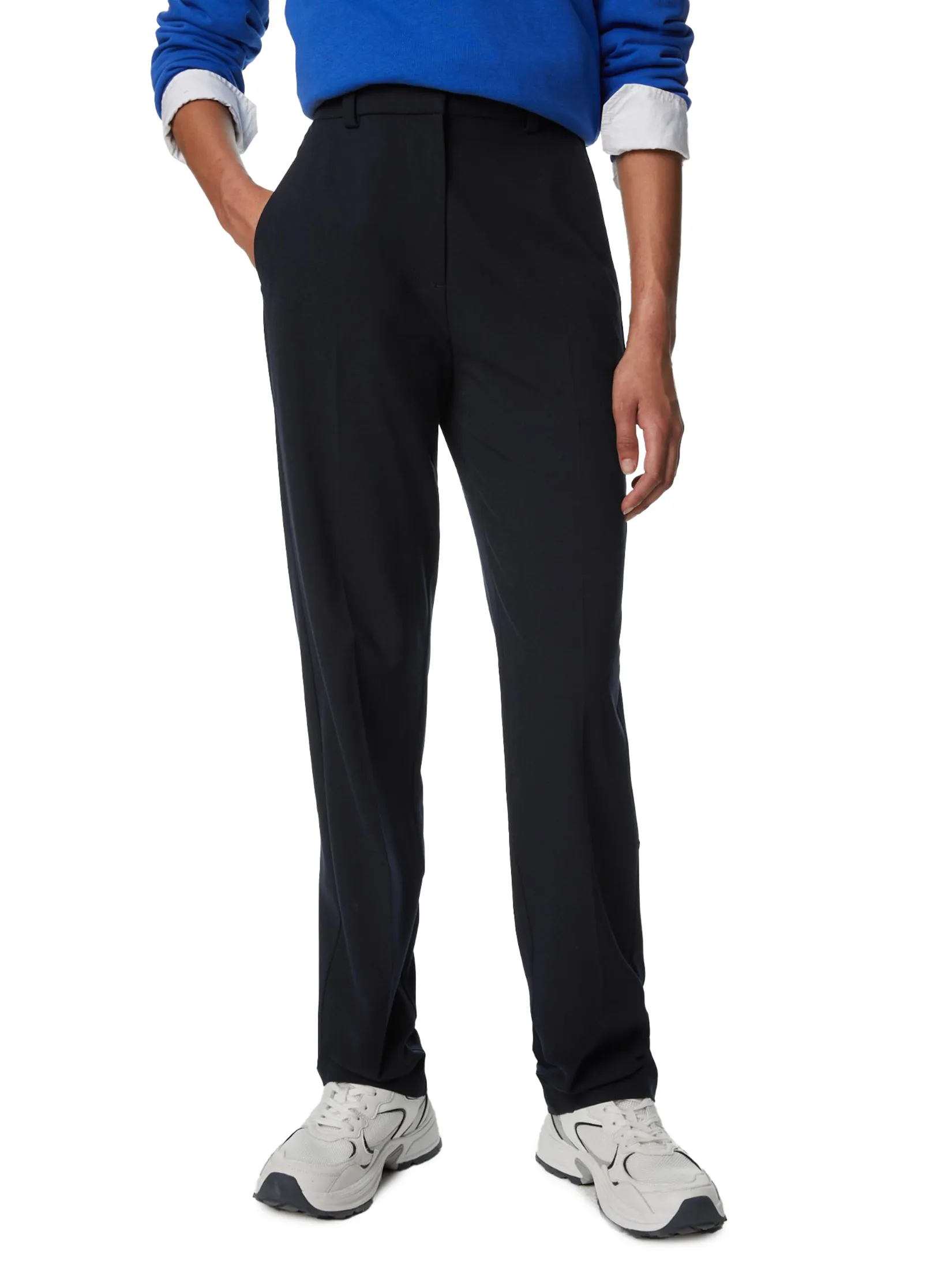 MARKS & SPENCER Women Trousers Straight Leg Woven with Stretch MARKS & SPENCER Women Trousers Straight Leg Woven with Stretch
