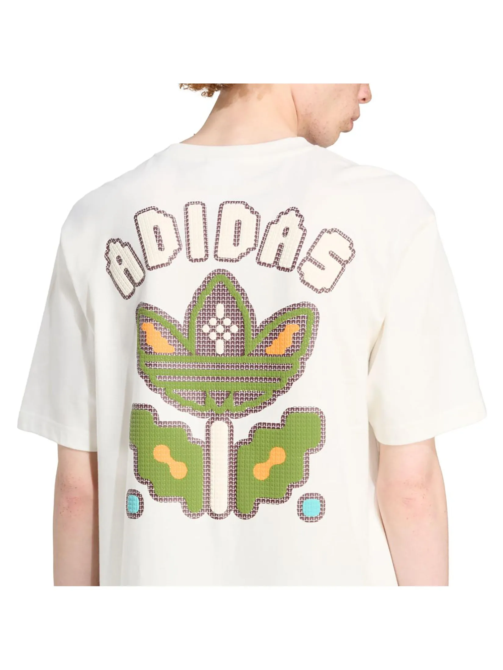 ADIDAS Men T-Shirt Monogram Loose JY2973 Off White ADIDAS Men T-Shirt Monogram Loose JY2973 Off White
