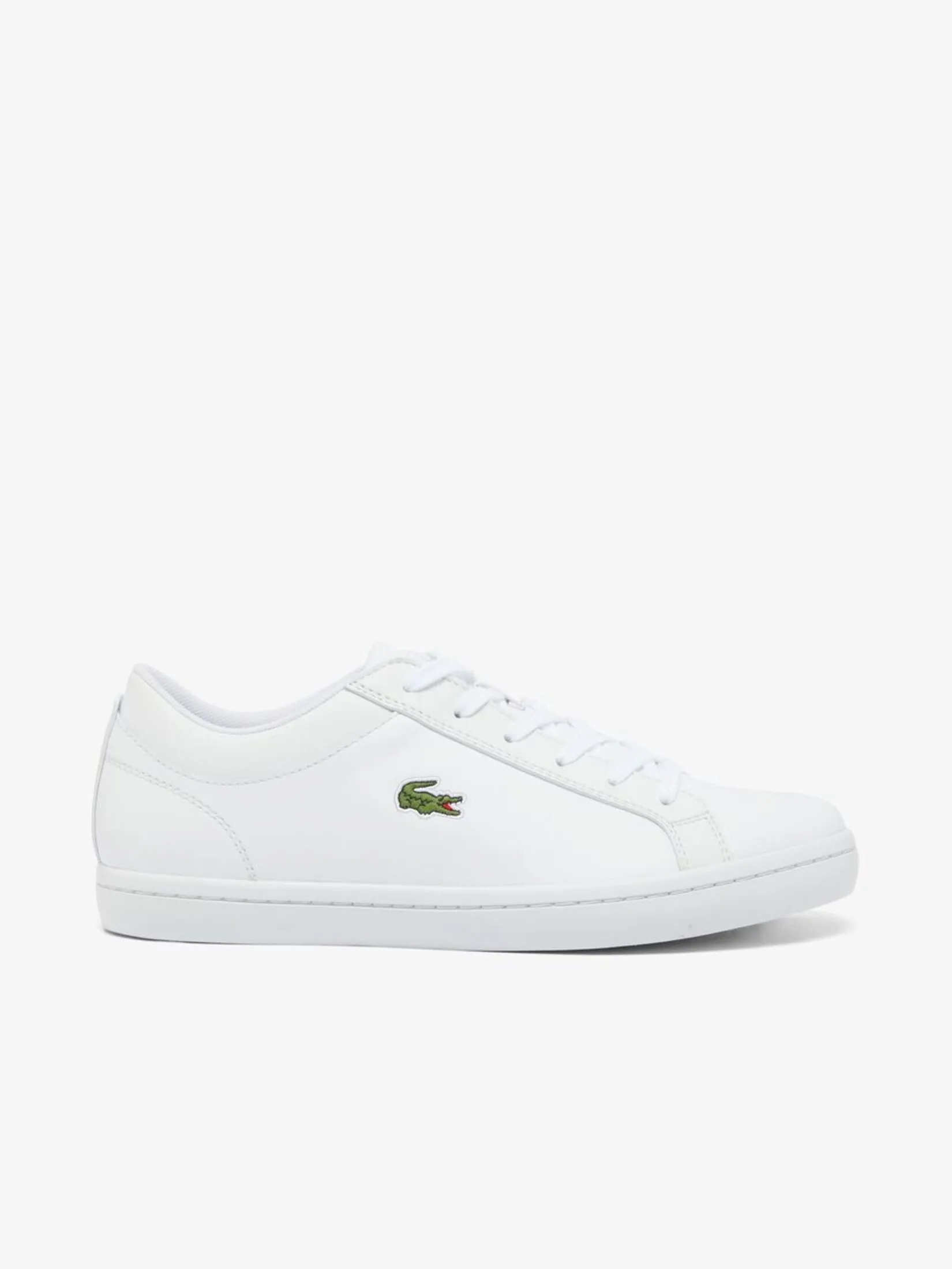 LACOSTE Men’s Straightset Leather Trainers White LACOSTE Men’s Straightset Leather Trainers White