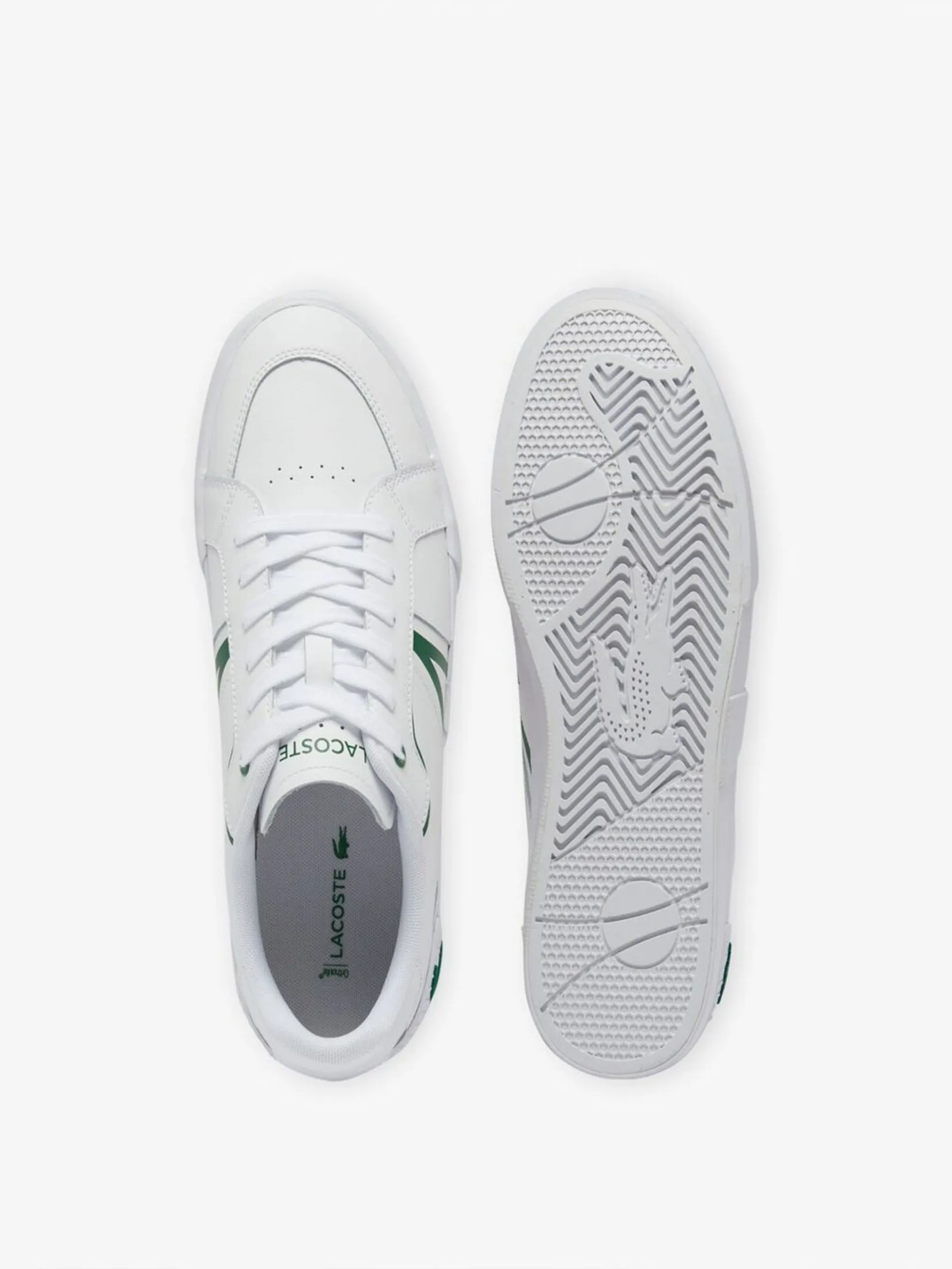 LACOSTE Men’s L004 Leather Sneakers White LACOSTE Men’s L004 Leather Sneakers White
