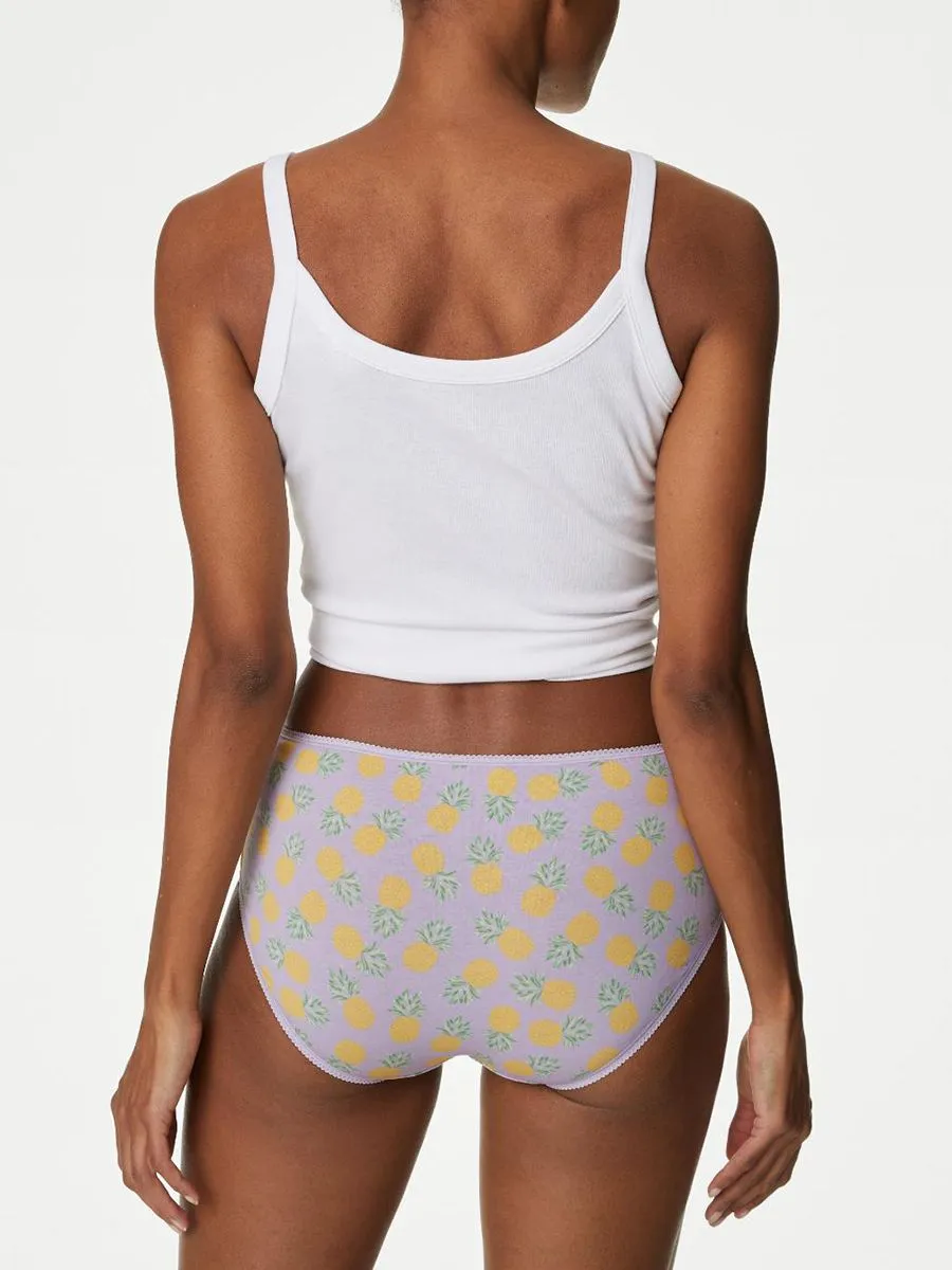 MARKS & SPENCER Women Shorts 5pk Cotton Lycra High Rise Multi-Color MARKS & SPENCER Women Shorts 5pk Cotton Lycra High Rise Multi-Color