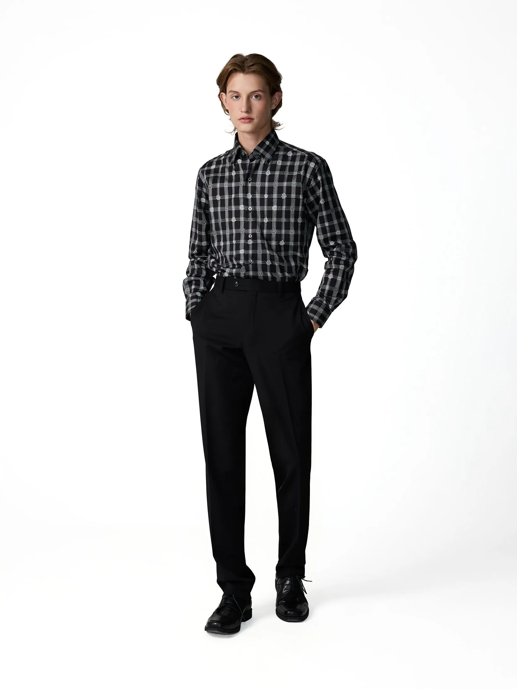 DAKS MEN Long Sleeve Shirt Smart Fit Black DAKS MEN Long Sleeve Shirt Smart Fit Black