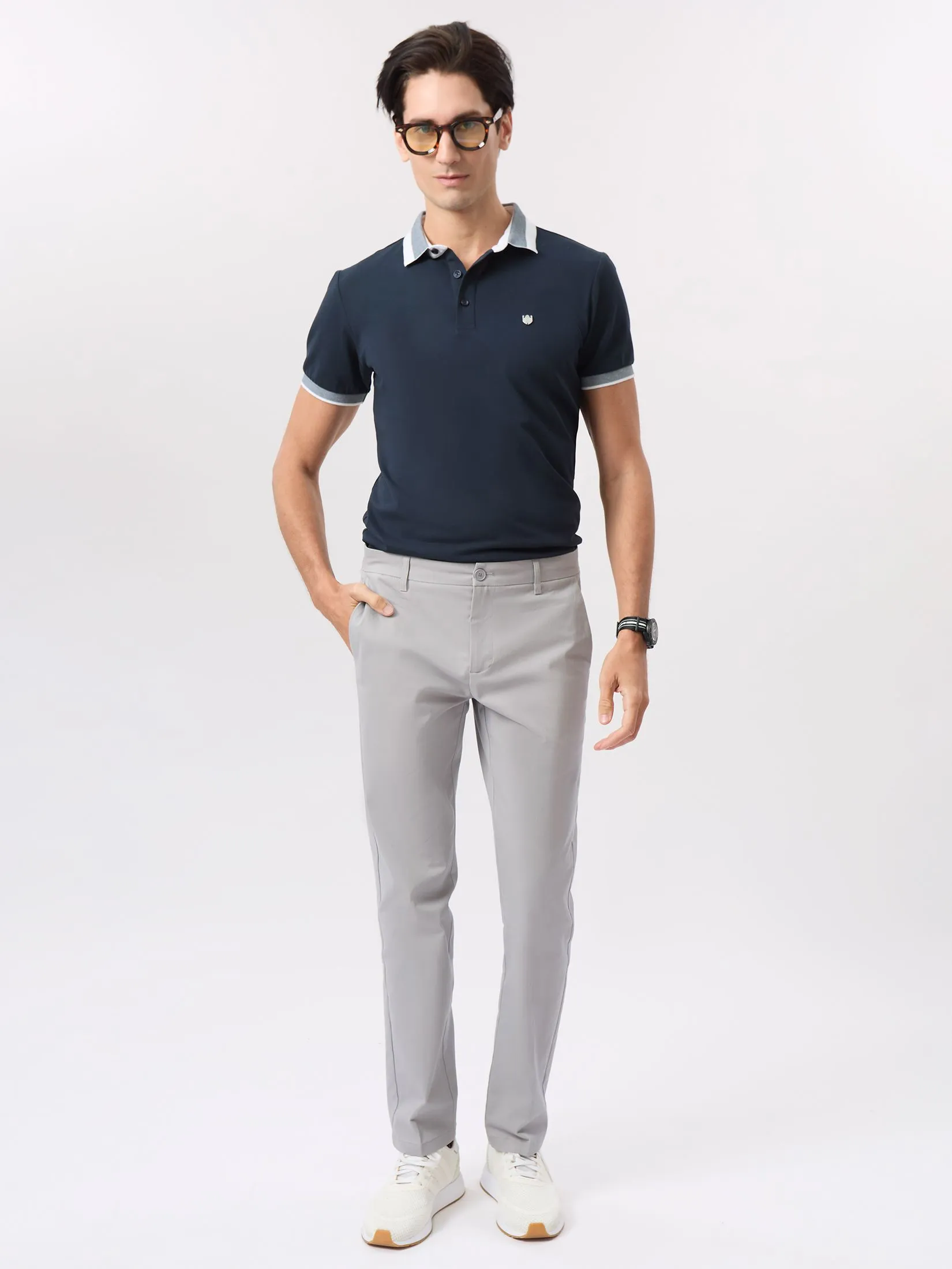 LTD Slim Fit Chino Pants Men Light Grey LTD Slim Fit Chino Pants Men Light Grey