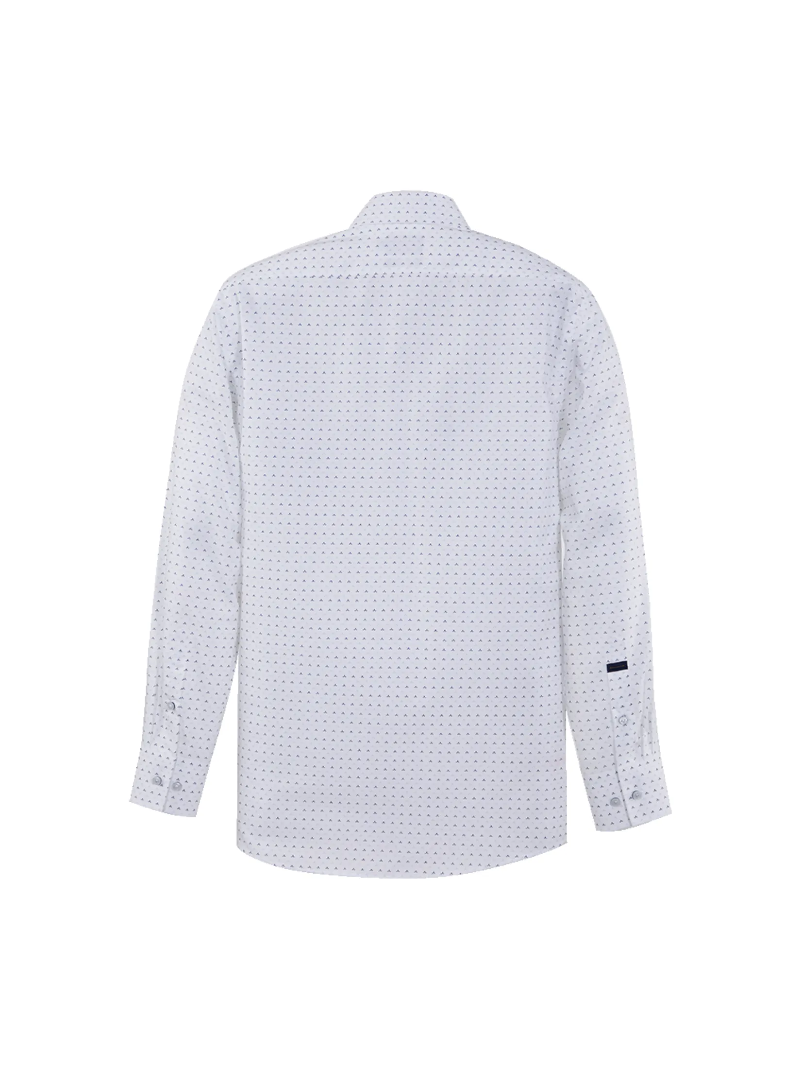 ARROW Men's Super Nature Cooling Shirt Long Sleeve Geometric Graphic Pattern Smart Style MACM608WH - White ARROW Men's Super Nature Cooling Shirt Long Sleeve Geometric Graphic Pattern Smart Style MACM608WH - White