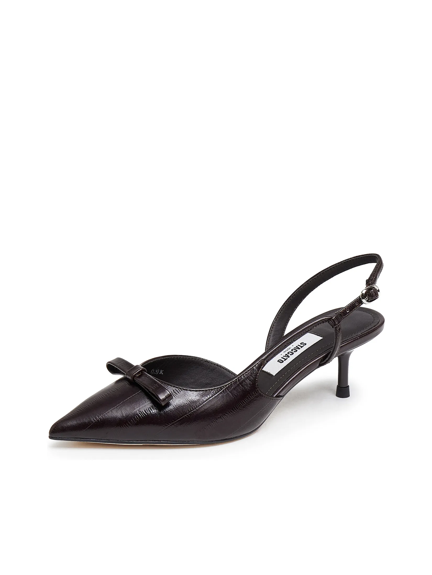 STACCATO Women Heel Slippers Slingback With Bow Detail STACCATO Women Heel Slippers Slingback With Bow Detail
