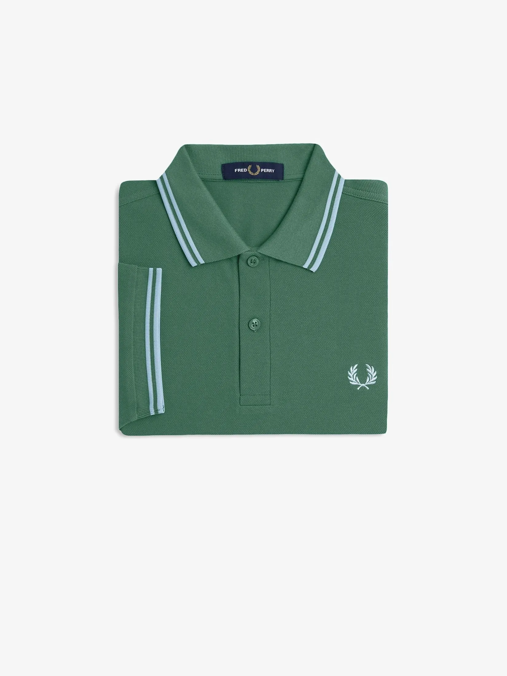 Fred Perry Men TWIN TIPPED FRED PERRY SHIRT   Green Fred Perry Men TWIN TIPPED FRED PERRY SHIRT   Green