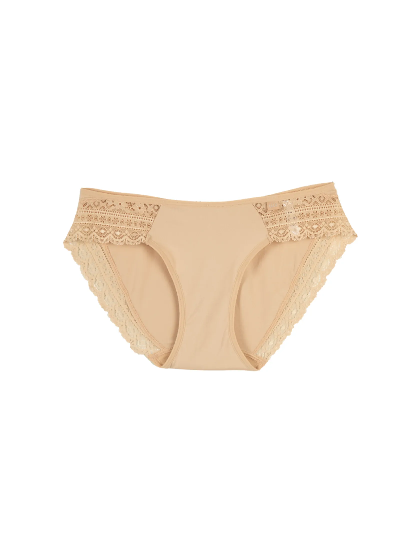 ELLE LINGERIE Women Bikini Lowrise Panties with Lace Decoration LU6733 - Beige ELLE LINGERIE Women Bikini Lowrise Panties with Lace Decoration LU6733 - Beige