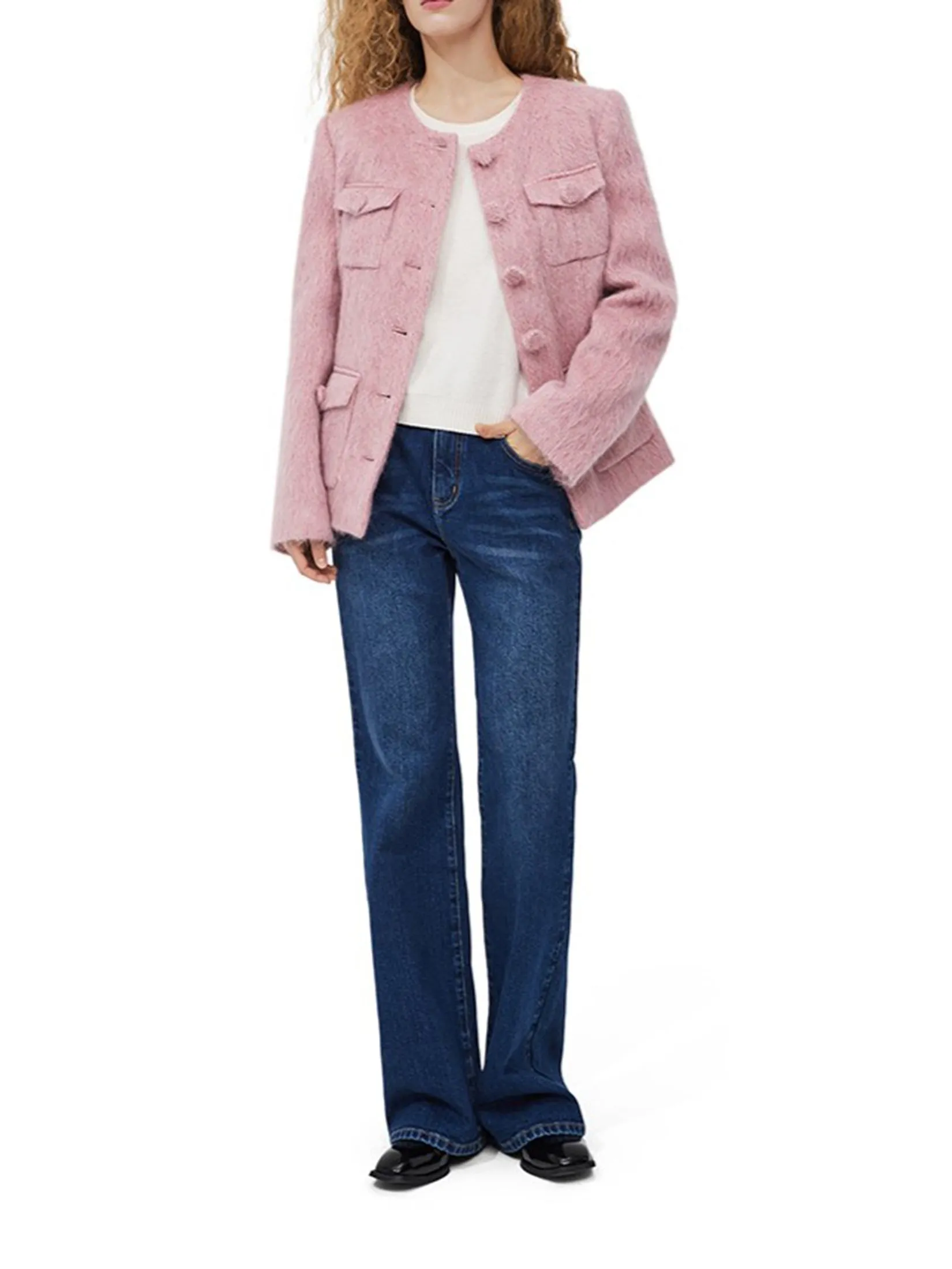 PORTSPURE Women Trousers Wide-Leg Denim Navy PORTSPURE Women Trousers Wide-Leg Denim Navy