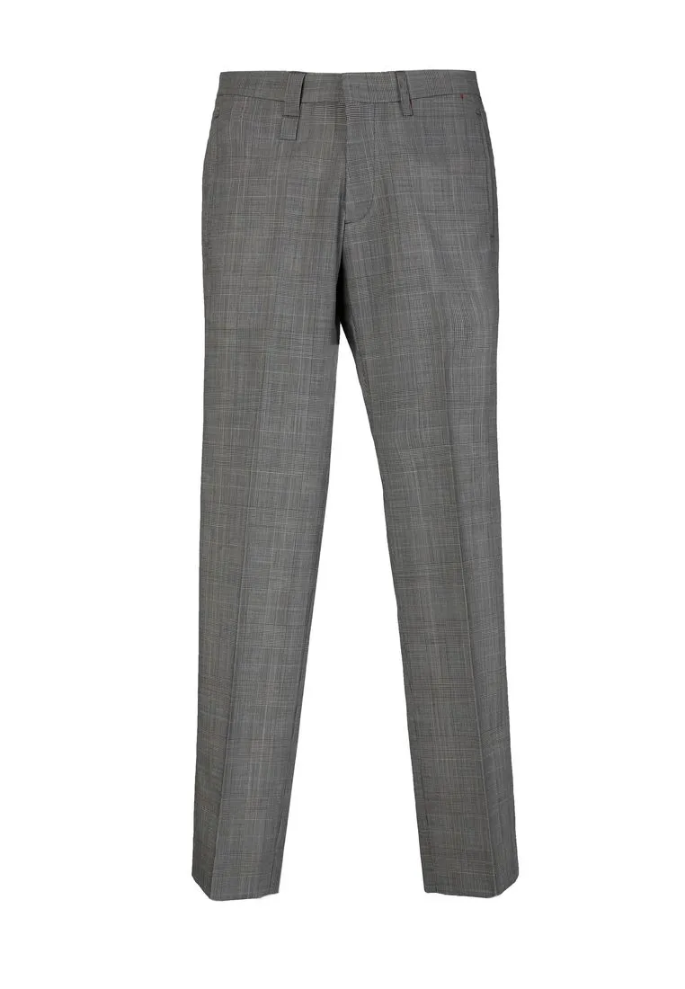 BROWNE & CO. Grey Check Long Pants BROWNE & CO. Grey Check Long Pants
