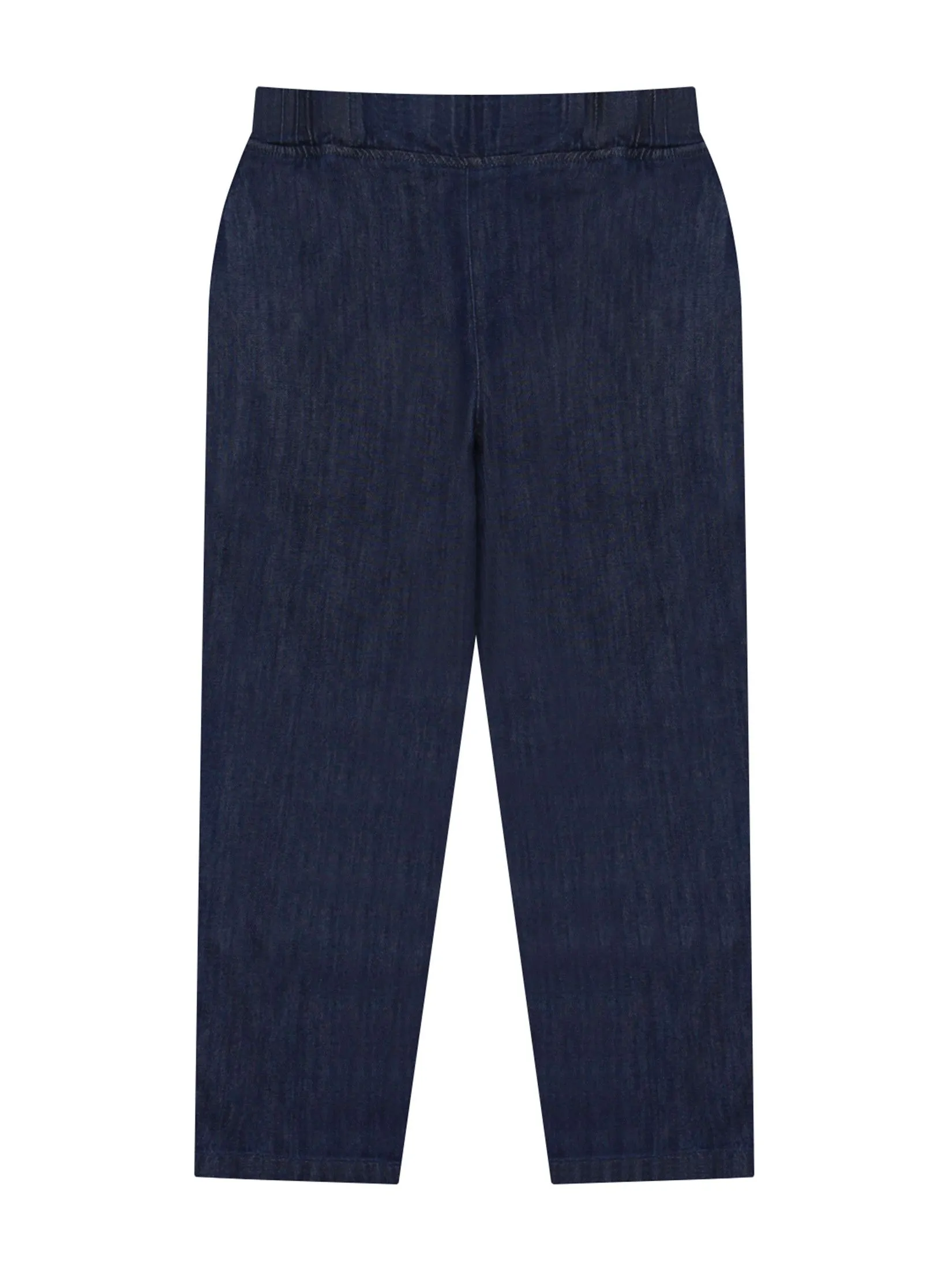 GIORDANO Women's Relaxed Elastic Denim Jeans Dark Indigo Blue GIORDANO Women's Relaxed Elastic Denim Jeans Dark Indigo Blue
