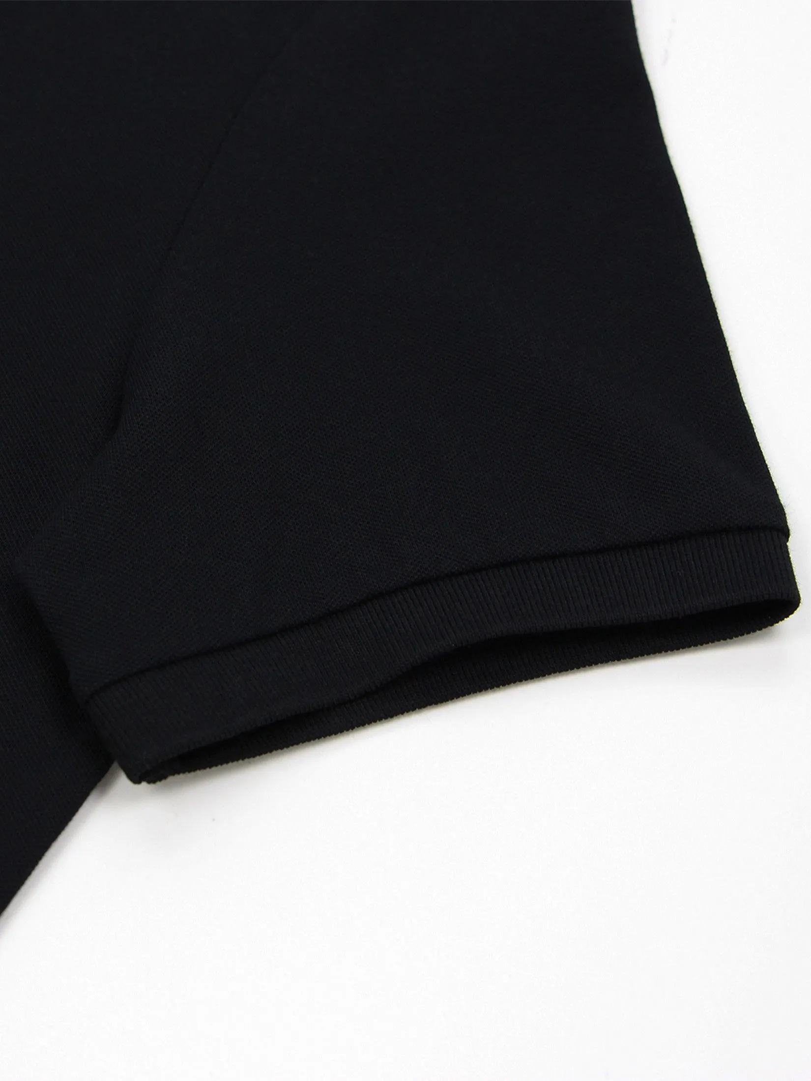 GIORDANO Men's Slim Cotton Lycra Polo Black GIORDANO Men's Slim Cotton Lycra Polo Black
