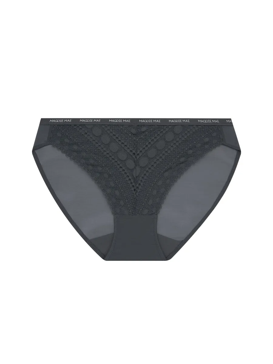 SABINA Maggie Mae Call Me Your Darling Bikini Panty - Dark Grey SABINA Maggie Mae Call Me Your Darling Bikini Panty - Dark Grey
