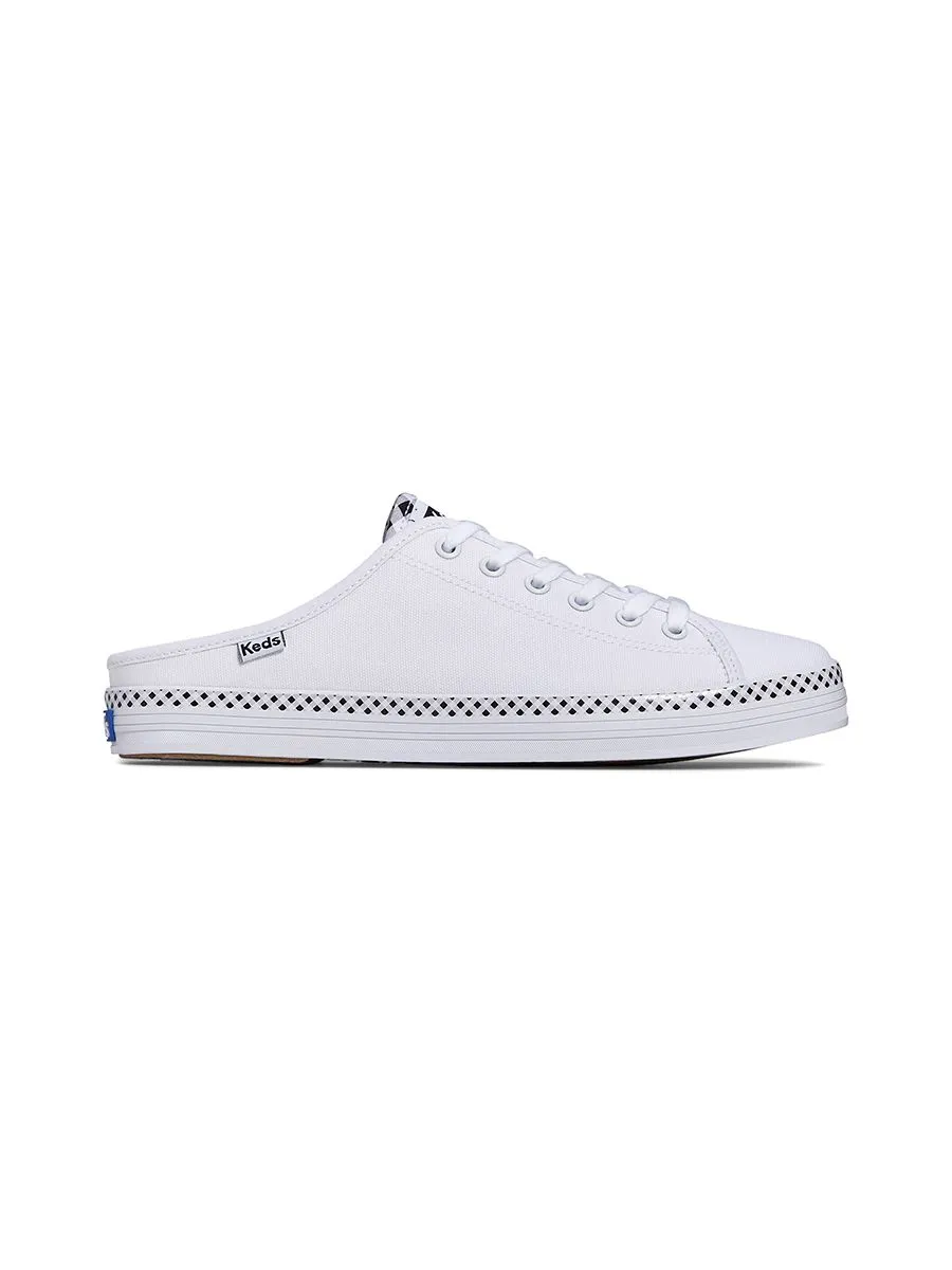 KEDS Women Kickstart Mule Canvas Gingham Pipin White KEDS Women Kickstart Mule Canvas Gingham Pipin White