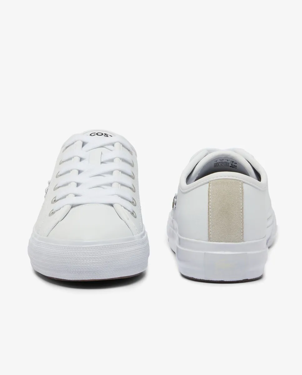 LACOSTE Women’s Backcourt Leather Sneakers White LACOSTE Women’s Backcourt Leather Sneakers White