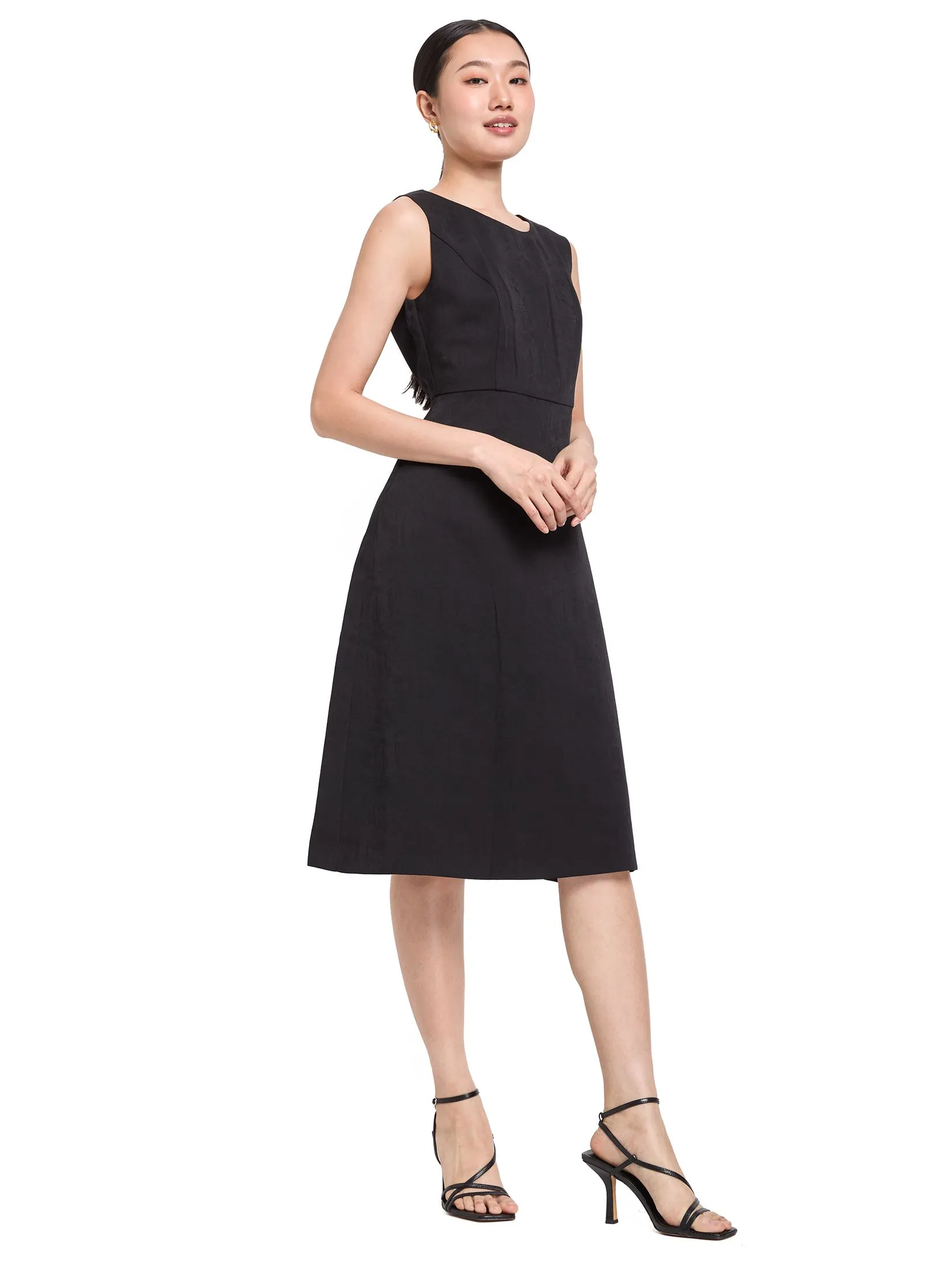EXPRESSIONS Women Dress Sleeveless With Front Stitch Detail EXPRESSIONS Women Dress Sleeveless With Front Stitch Detail
