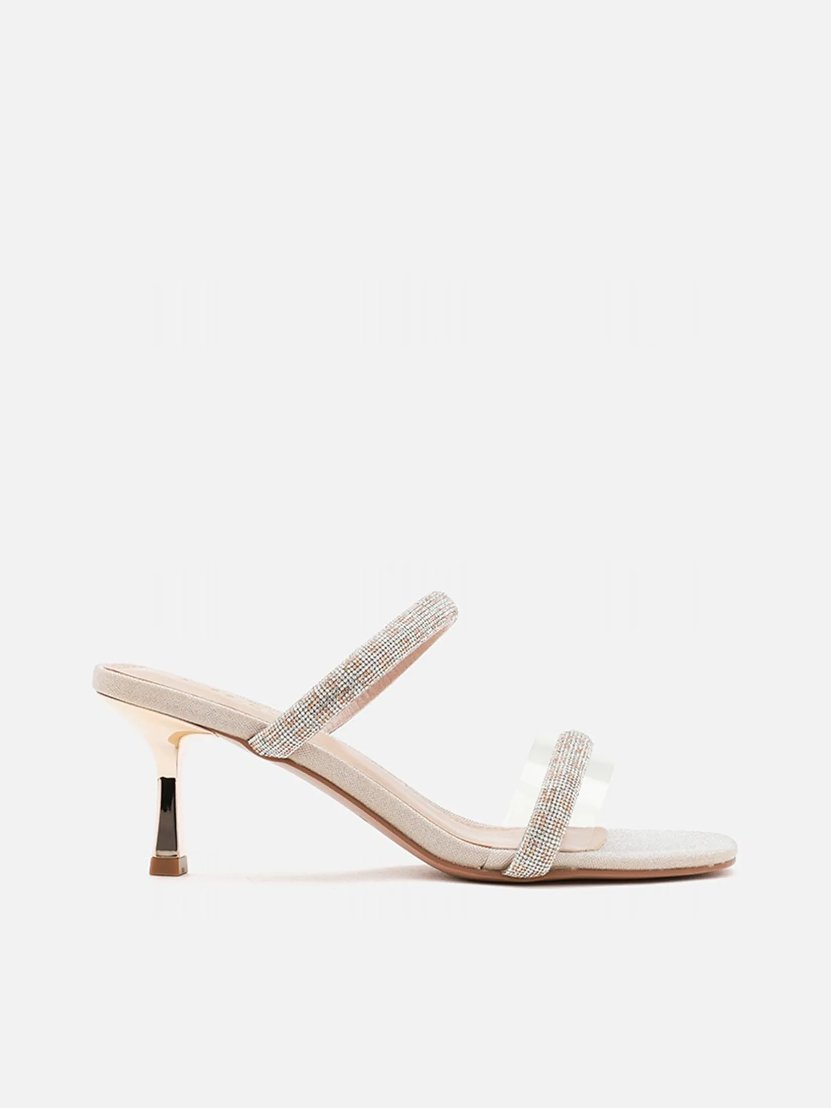 PAZZION Women Heeled Sandals Sybil Crystal Embellished PAZZION Women Heeled Sandals Sybil Crystal Embellished