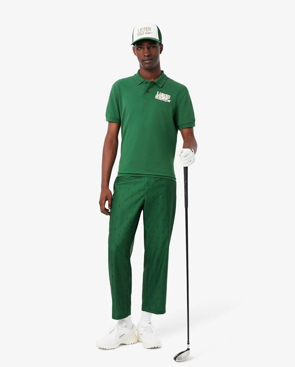 LACOSTE Relaxed Fit Mini-Piqu  Golf Polo Shirt Green LACOSTE Relaxed Fit Mini-Piqu  Golf Polo Shirt Green