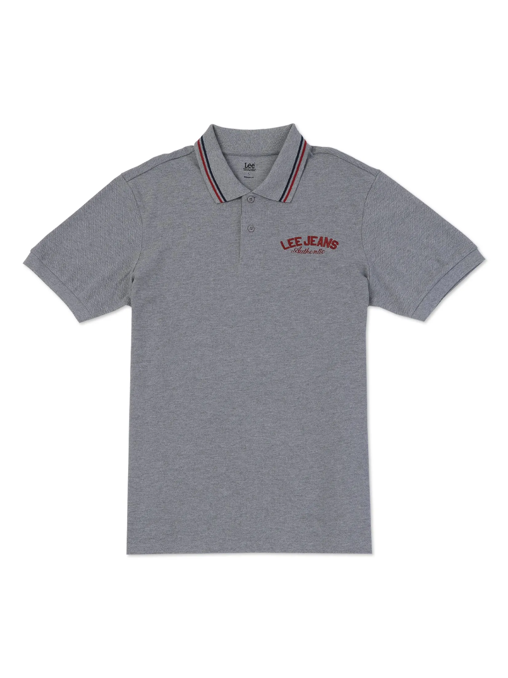 LEE Men's Polo Short Sleeve Regular Fit Grey LEE Men's Polo Short Sleeve Regular Fit Grey