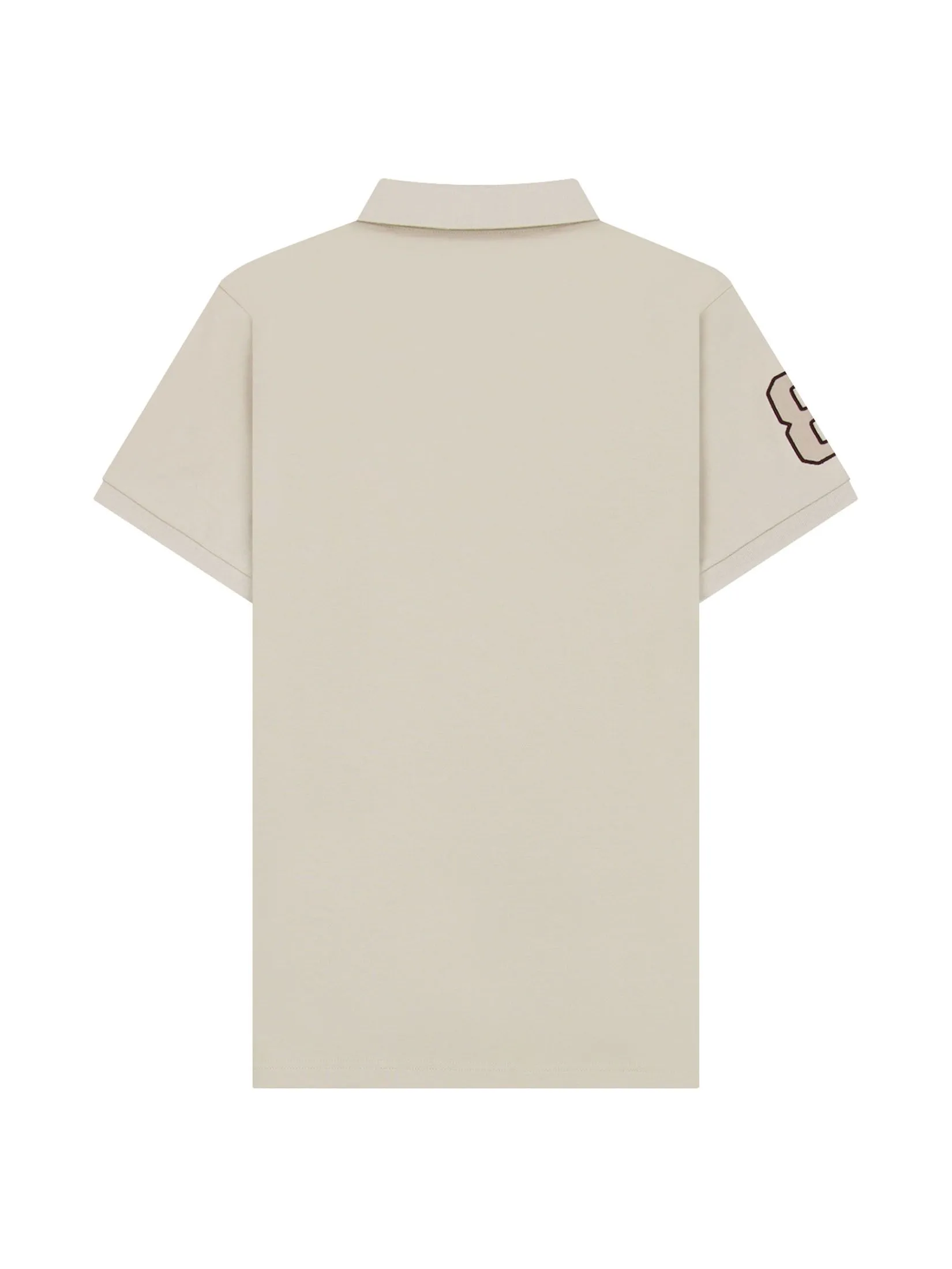 GIORDANO Men's Slim Pique Embroidery Polo (Napoleon) Creamware Khaki GIORDANO Men's Slim Pique Embroidery Polo (Napoleon) Creamware Khaki