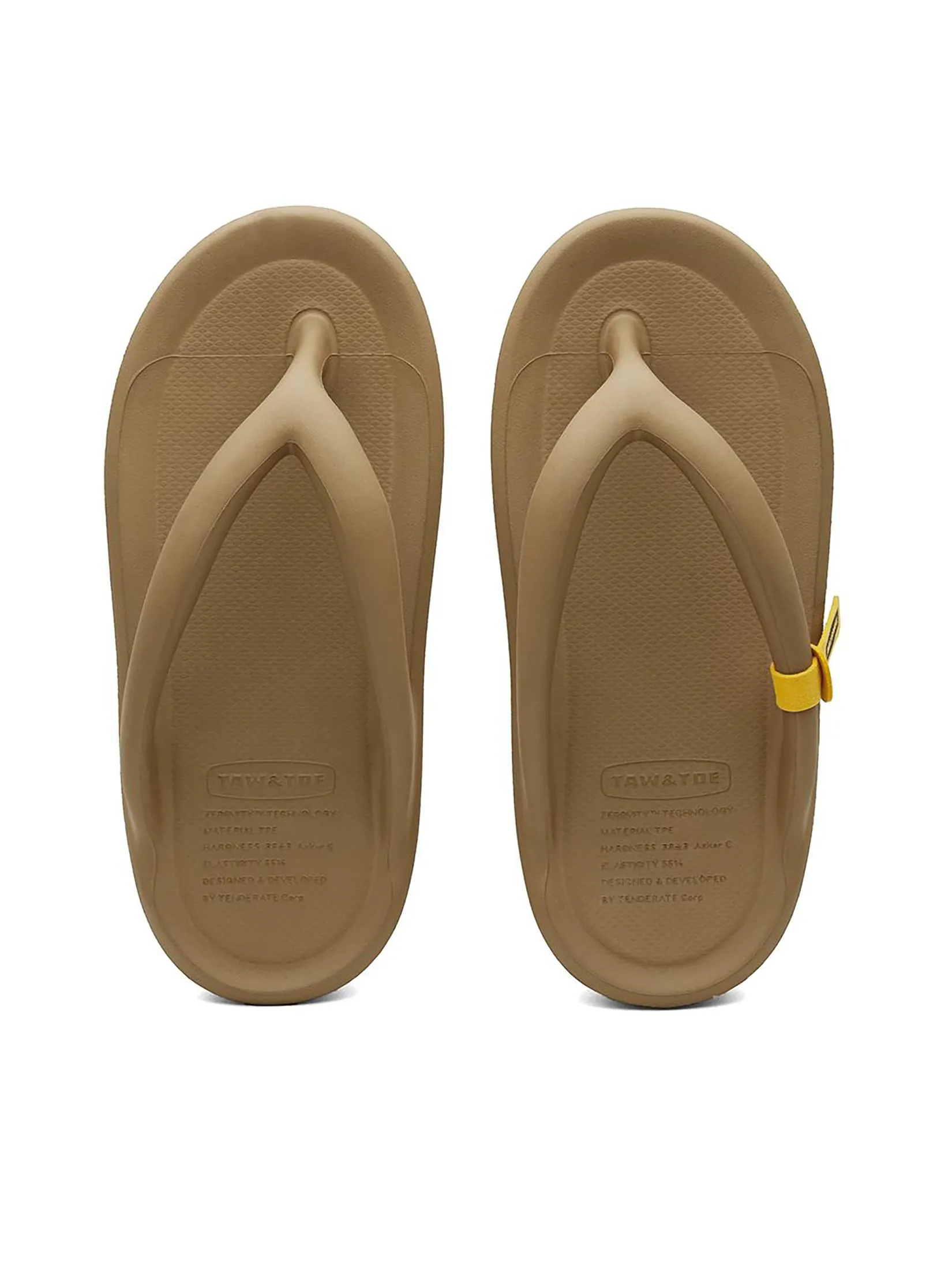TAW&TOE Unisex Sandals Zerovity Flip Flop OG Tan