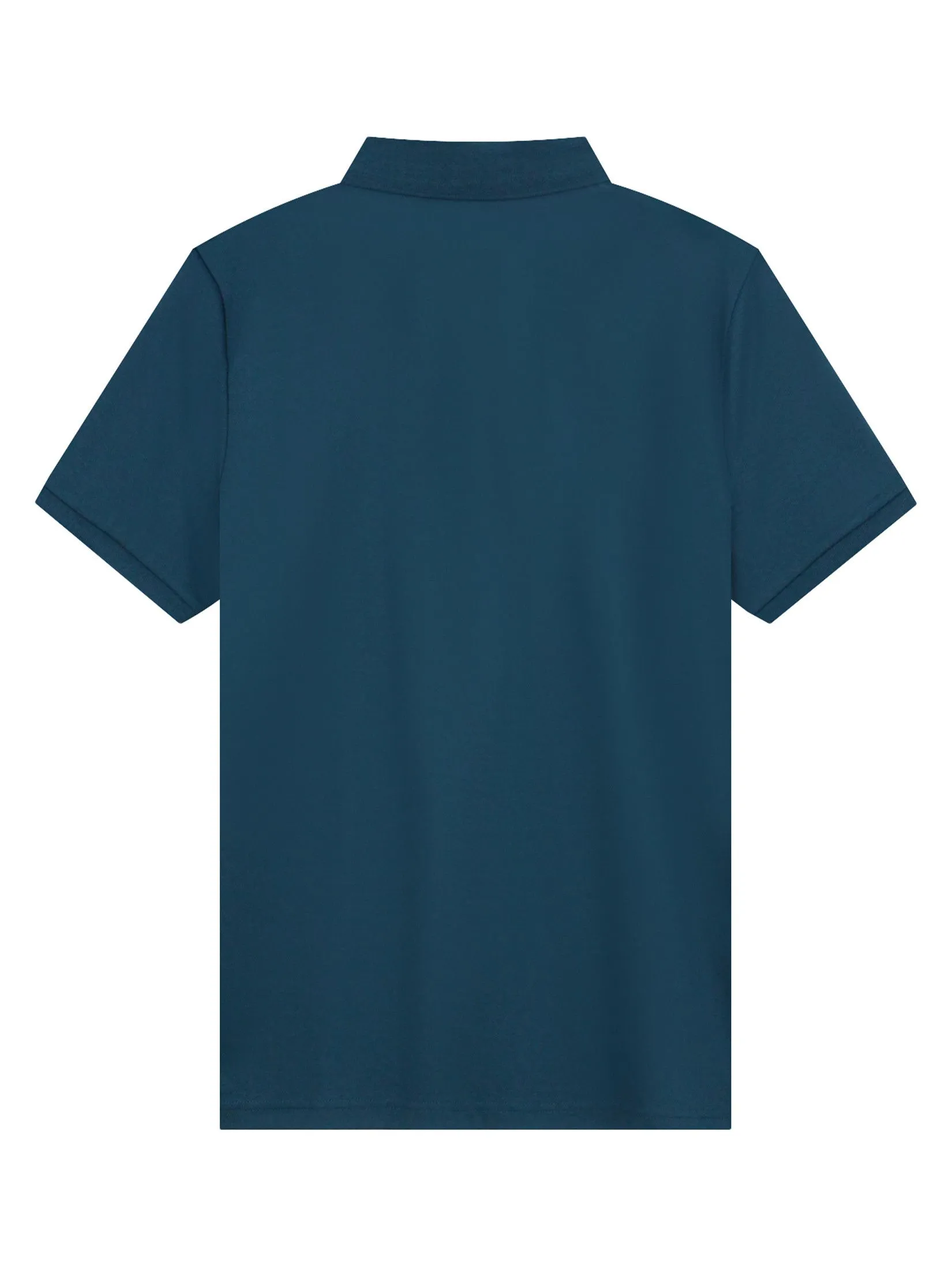 GIORDANO Men's Slim Interlock Polo (Liquid Touch) Emerald Green GIORDANO Men's Slim Interlock Polo (Liquid Touch) Emerald Green