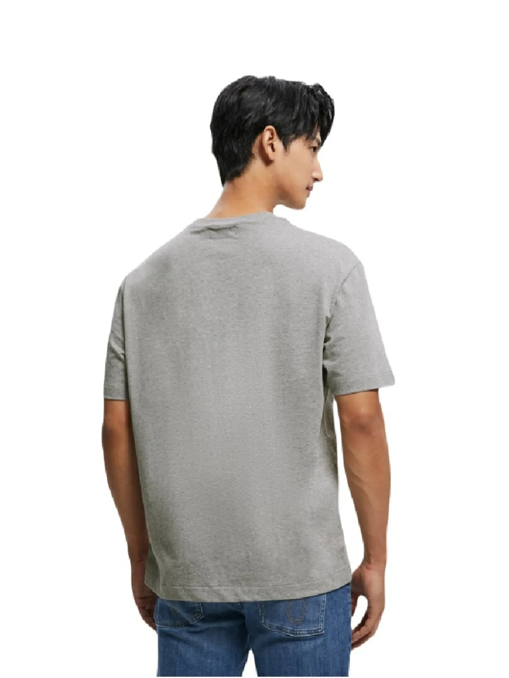 CALVIN KLEIN Men Archive Logo Tops Tees Relaxed - Grey CALVIN KLEIN Men Archive Logo Tops Tees Relaxed - Grey