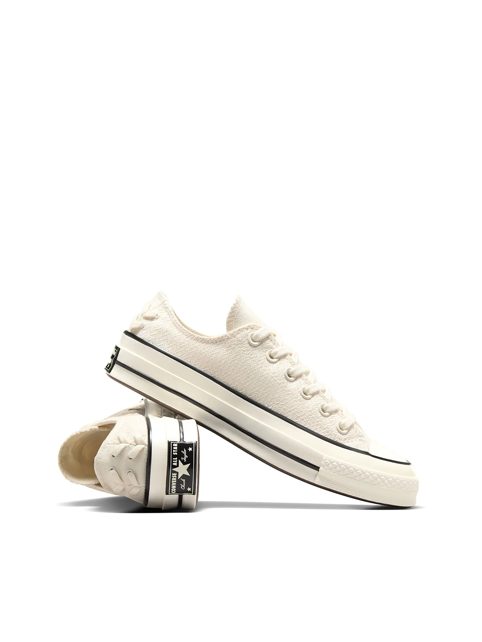 CONVERSE Women Sneakers Chuck 70 Classic Romantic Ox Cream Egret/Black/Egret CONVERSE Women Sneakers Chuck 70 Classic Romantic Ox Cream Egret/Black/Egret
