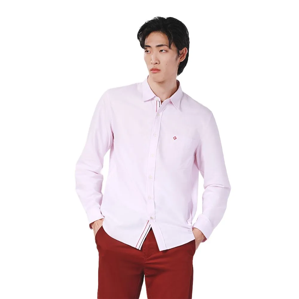 JOHN HENRY Men's Long Sleeves Shirts (Slim Fit) ESSENTIALS Pink