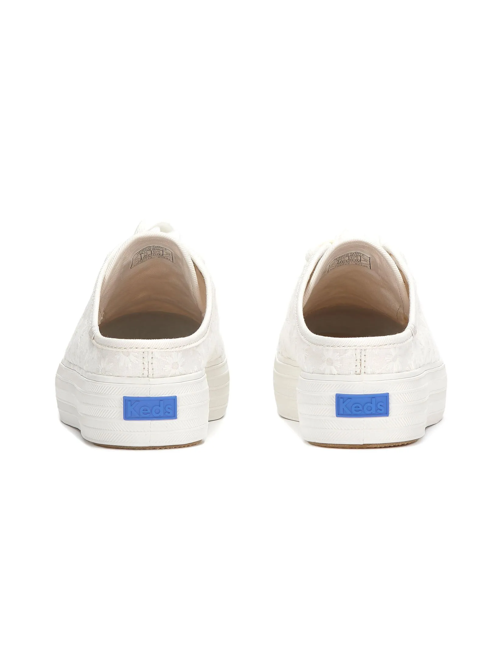 KEDS Women Triple Kick Mule Starburst Eyelet Snow White KEDS Women Triple Kick Mule Starburst Eyelet Snow White