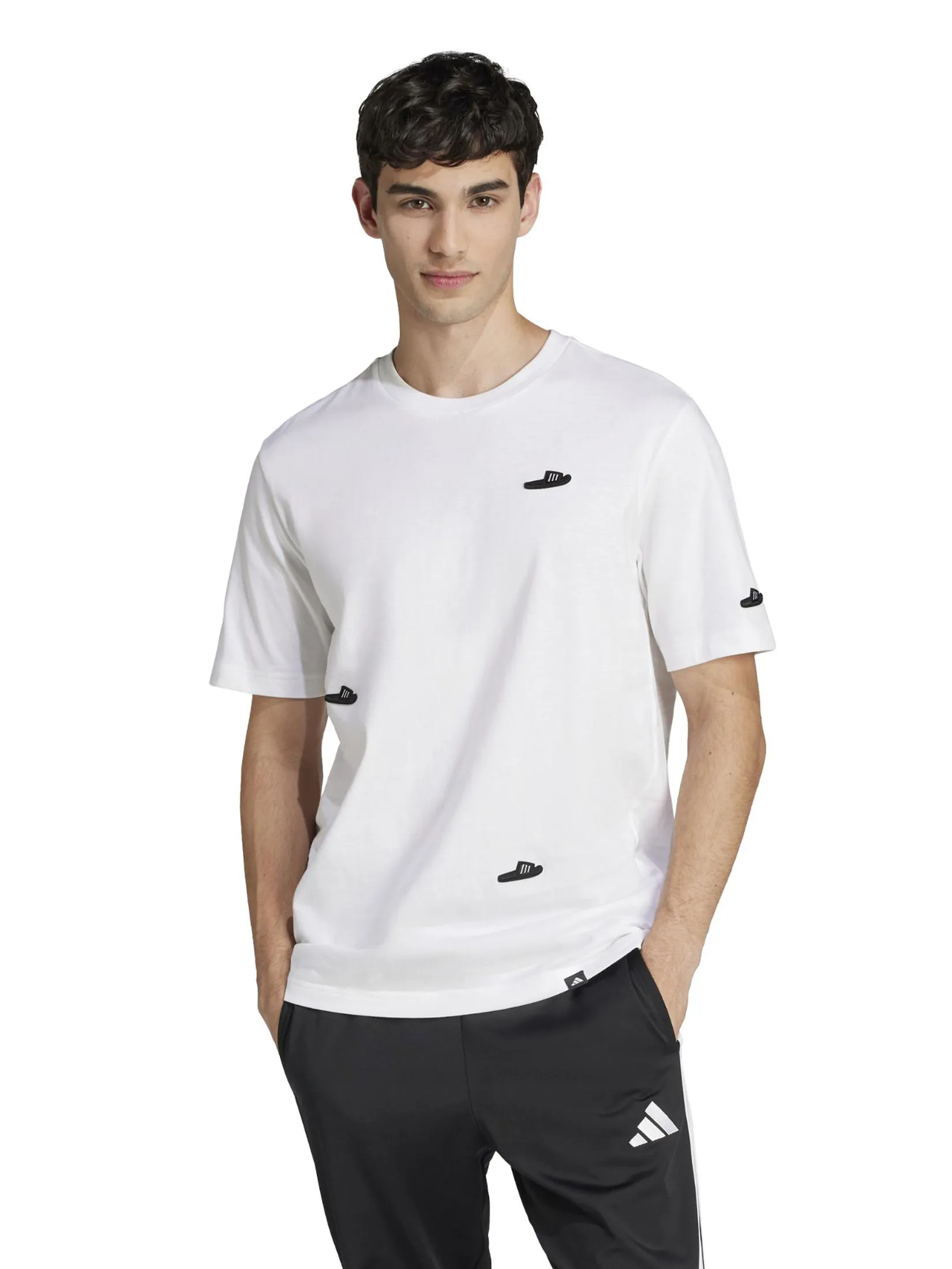 ADIDAS Men T-Shirt Lounge Slides Graphic ADIDAS Men T-Shirt Lounge Slides Graphic