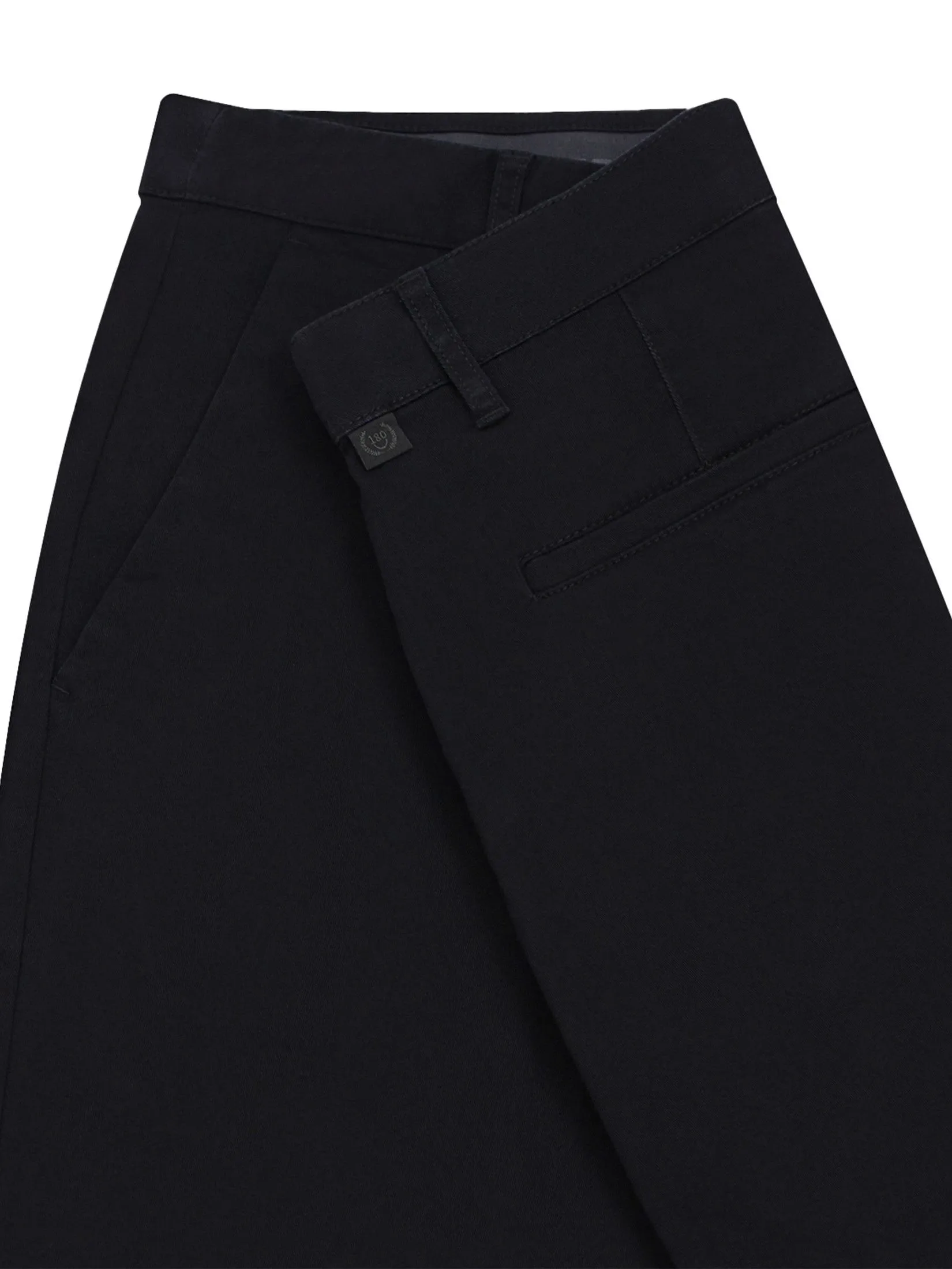 GIORDANO Men's Slim Easy Care Stretch Pants (180° Elastic Waist) Black GIORDANO Men's Slim Easy Care Stretch Pants (180° Elastic Waist) Black