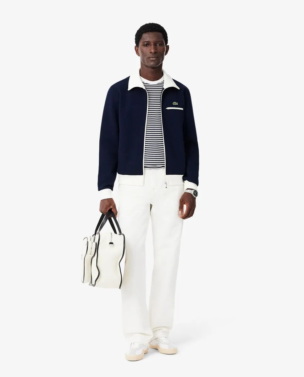 LACOSTE Striped Heavy Cotton T-shirt White LACOSTE Striped Heavy Cotton T-shirt White
