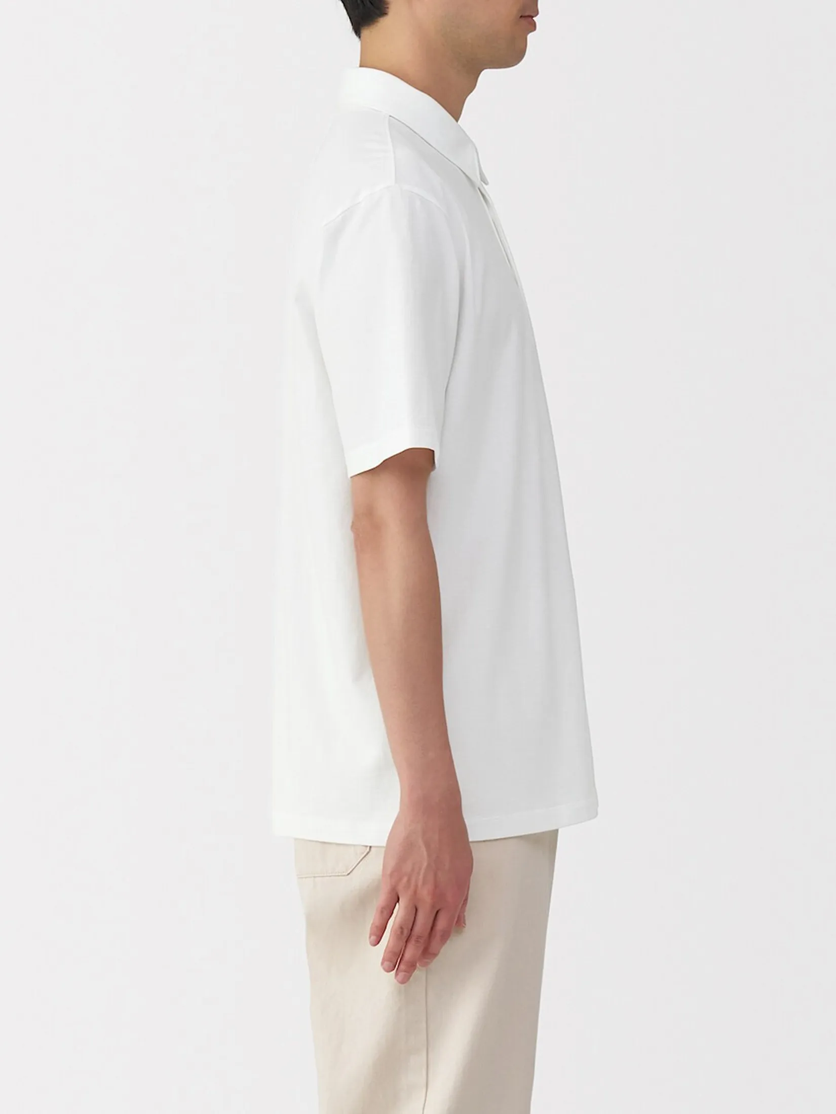 MUJI Men Polo Shirt Cool Touch Jersey MUJI Men Polo Shirt Cool Touch Jersey